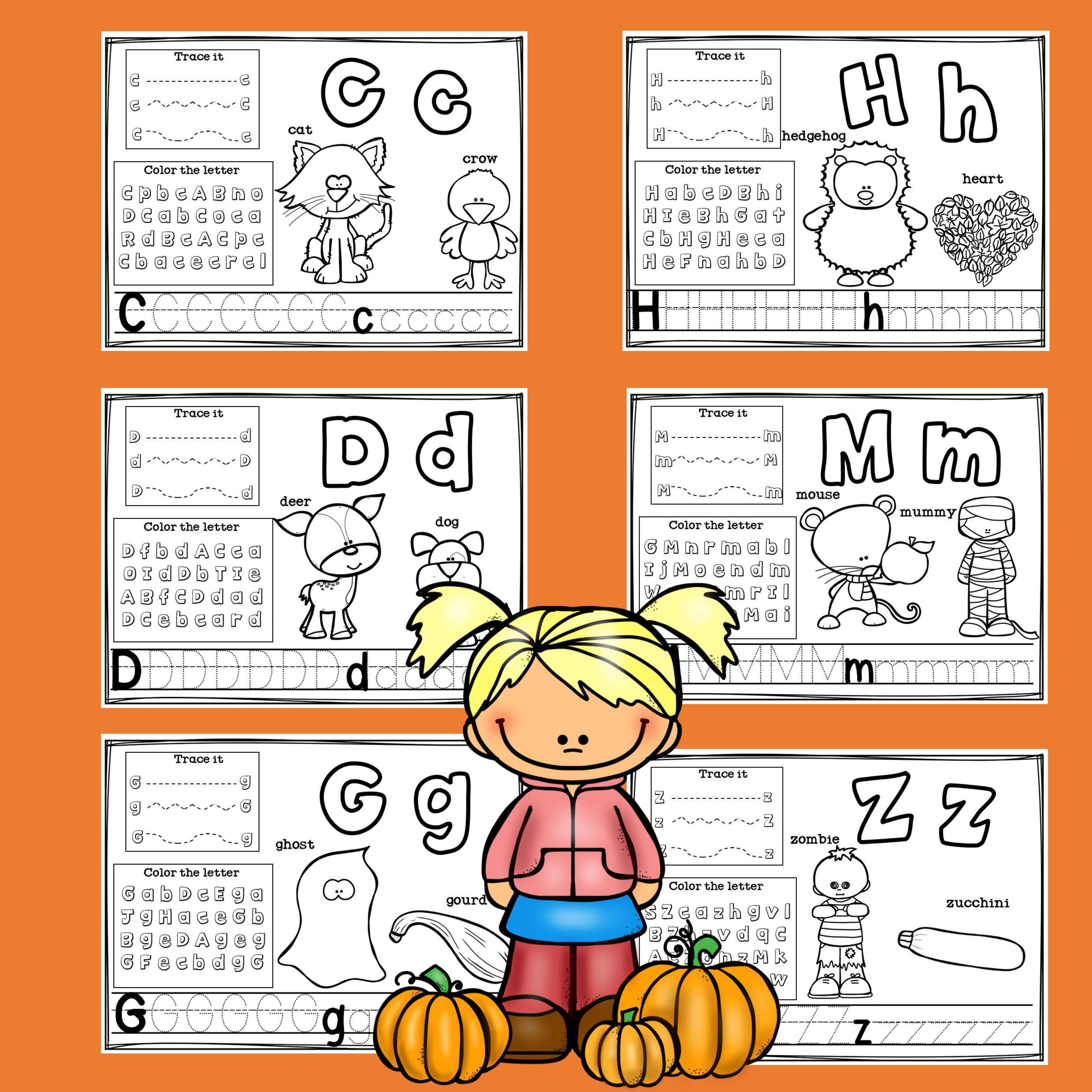 Worksheets A-Z Fall Theme