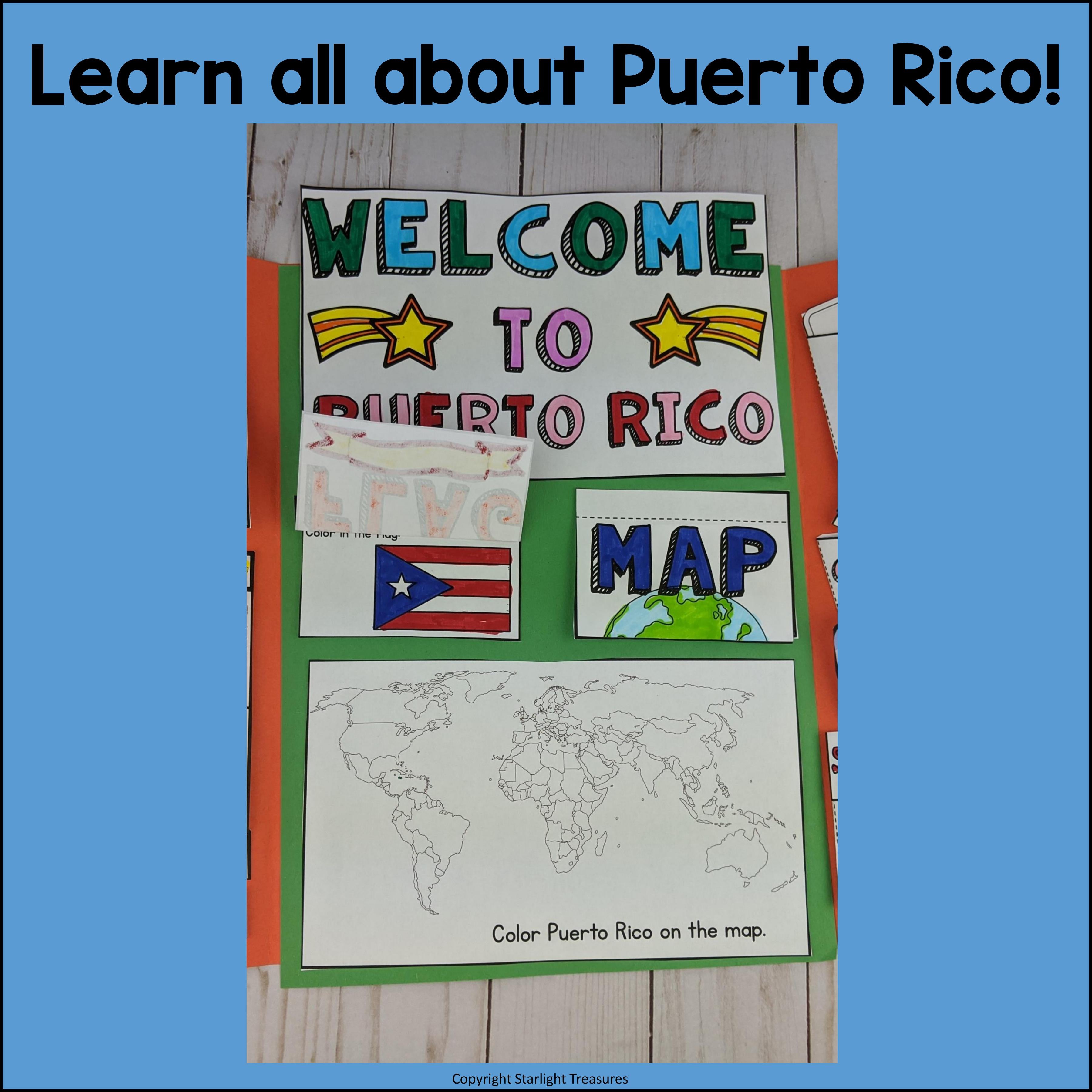 Puerto Rico Lapbook for Early Learners - A Country Study