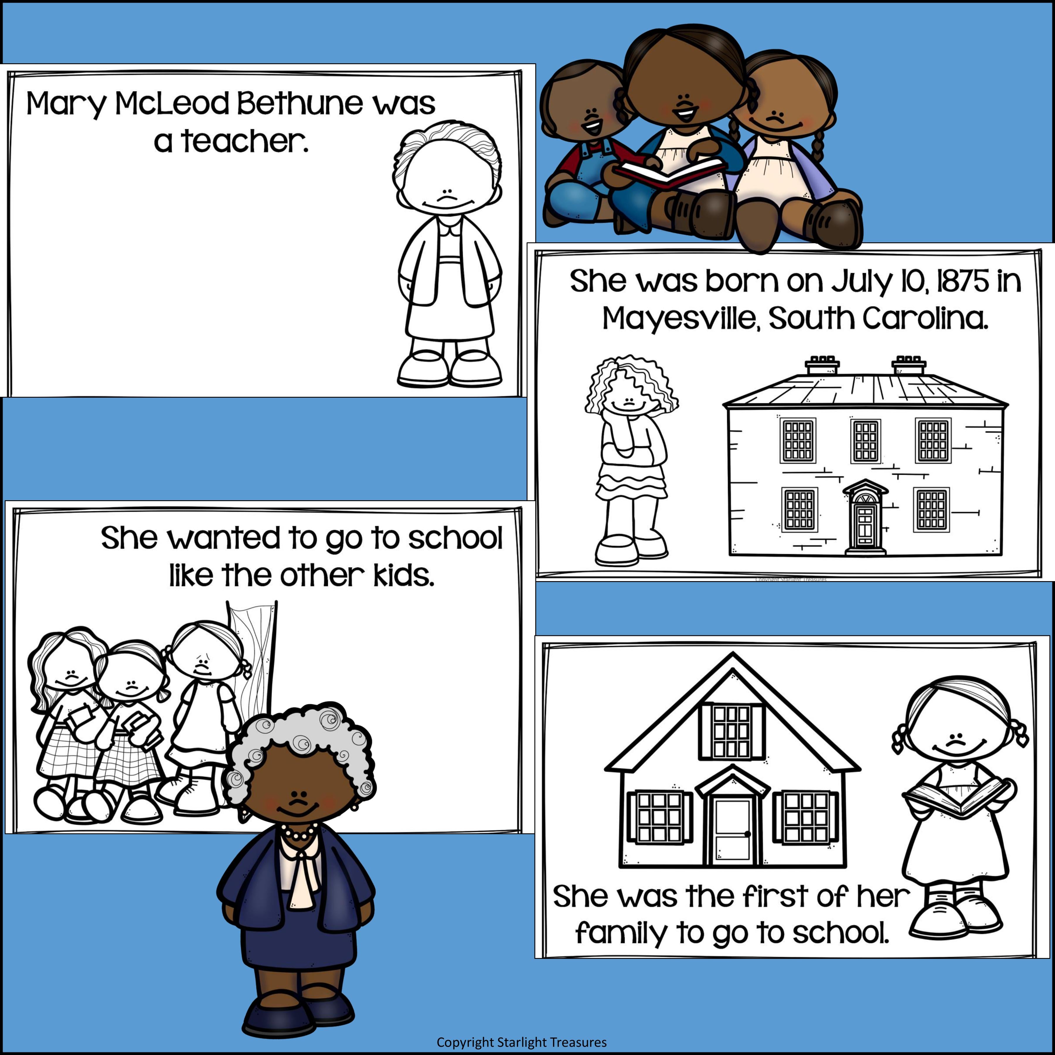 Mary McLeod Bethune Mini Book for Early Readers: Black History Month