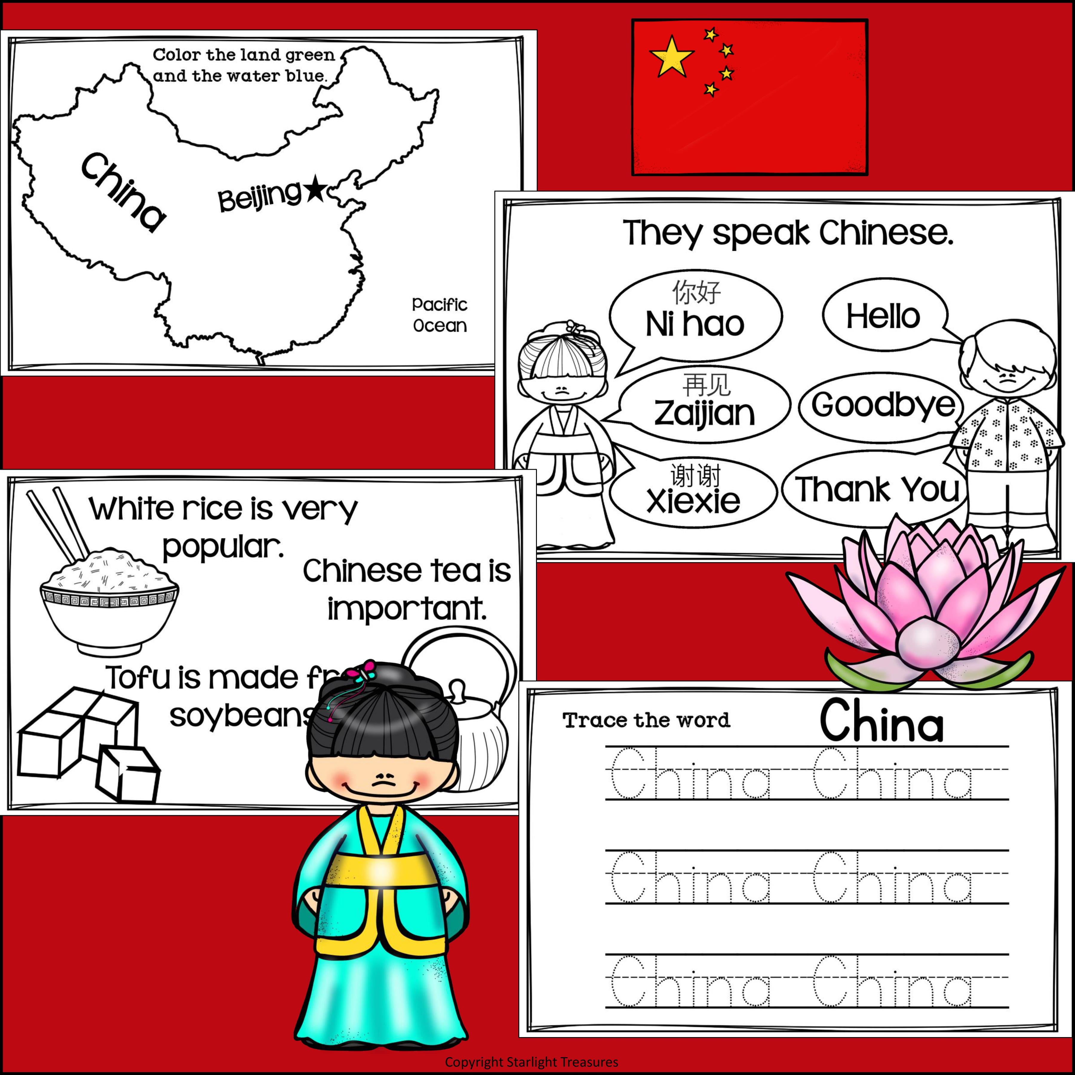 China Mini Book for Early Readers - A Country Study