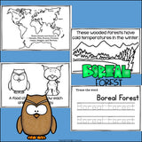 Boreal Forest Food Chain Mini Book for Early Reader