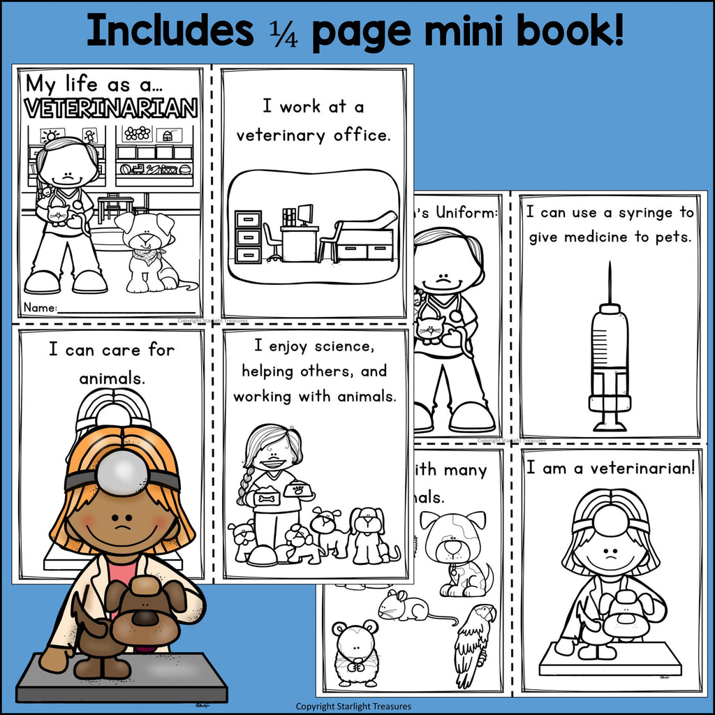 Veterinarian Mini Book for Early Readers