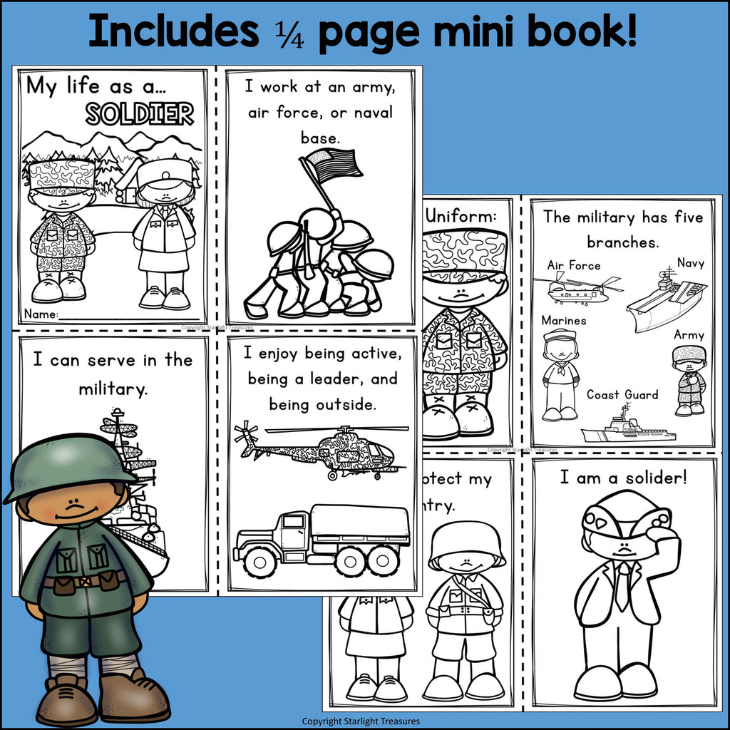 Soldier Mini Book for Early Readers 
