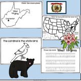 West Virginia Mini Book for Early Readers - A State Study