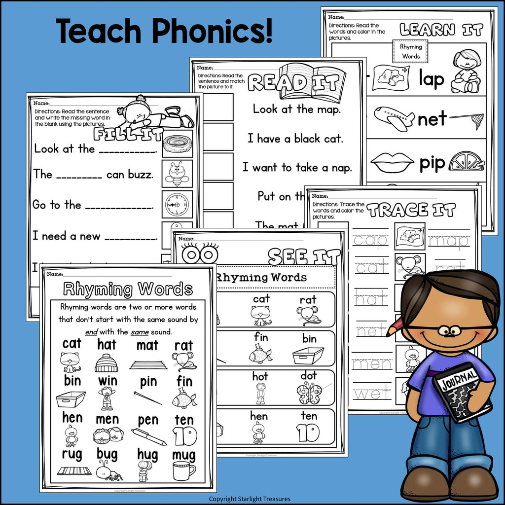 Rhyming Words Worksheets and Activities for Early Readers