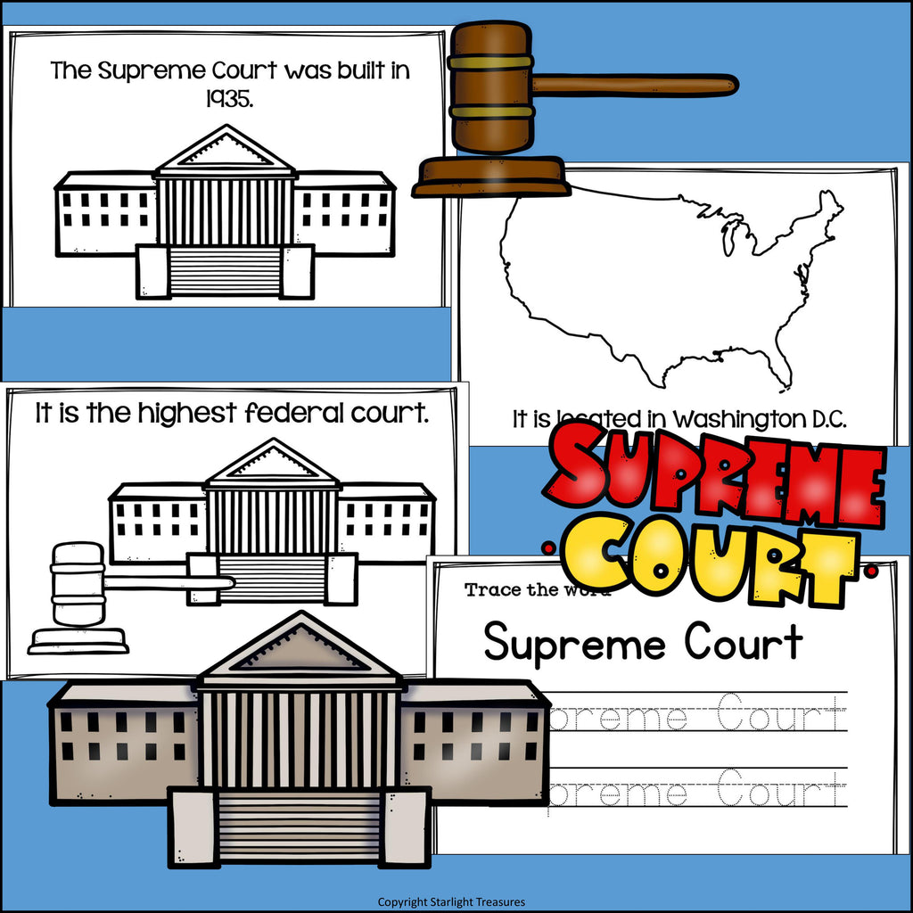 Supreme Court Mini Book for Early Readers: American Symbols