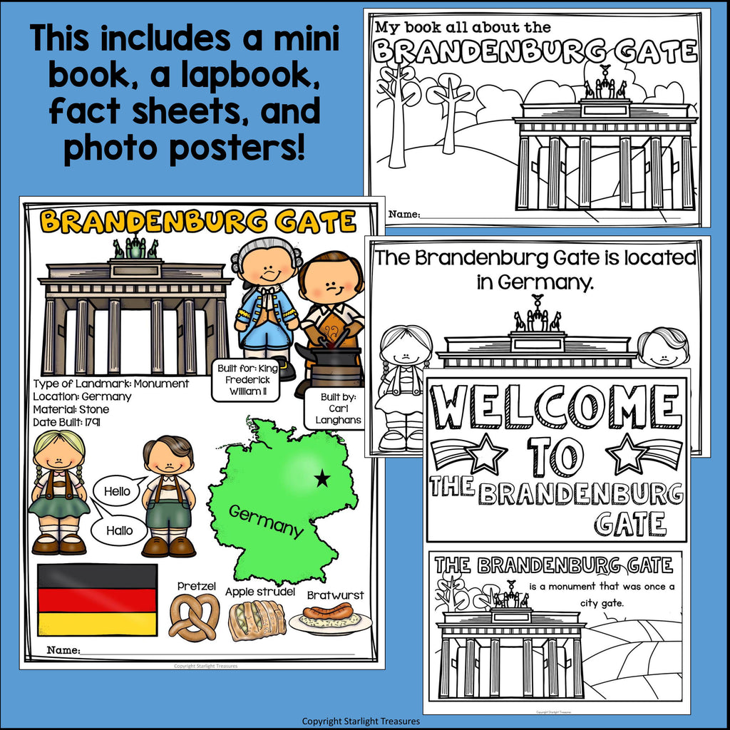 Brandenburg Gate Complete Unit for Early Learners - World Landmarks
