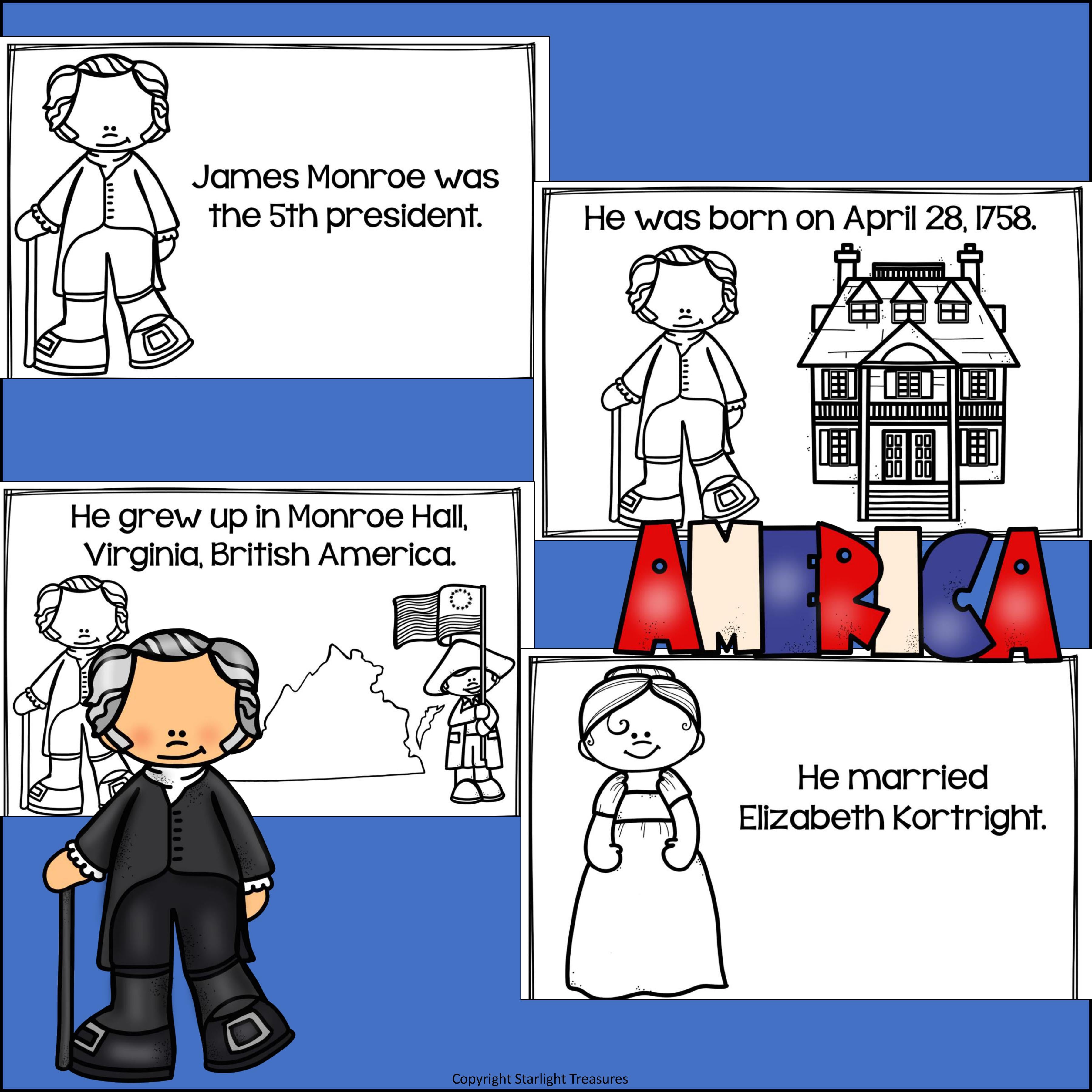 James Monroe Mini Book for Early Readers