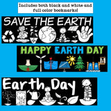 Earth Day Cut n' Color Bookmarks: Black and White AND Full Color