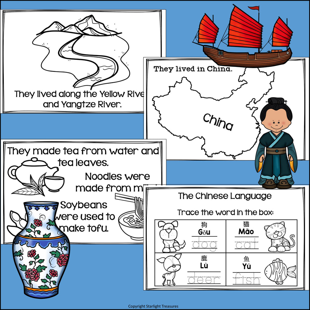 Ancient China Mini Book for Early Readers - Ancient Civilizations Activities