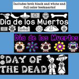 Day of the Dead Cut n' Color Bookmarks: Black and White AND Full Color