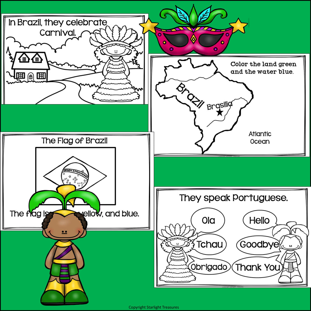 Carnival in Brazil Mini Book for Early Readers