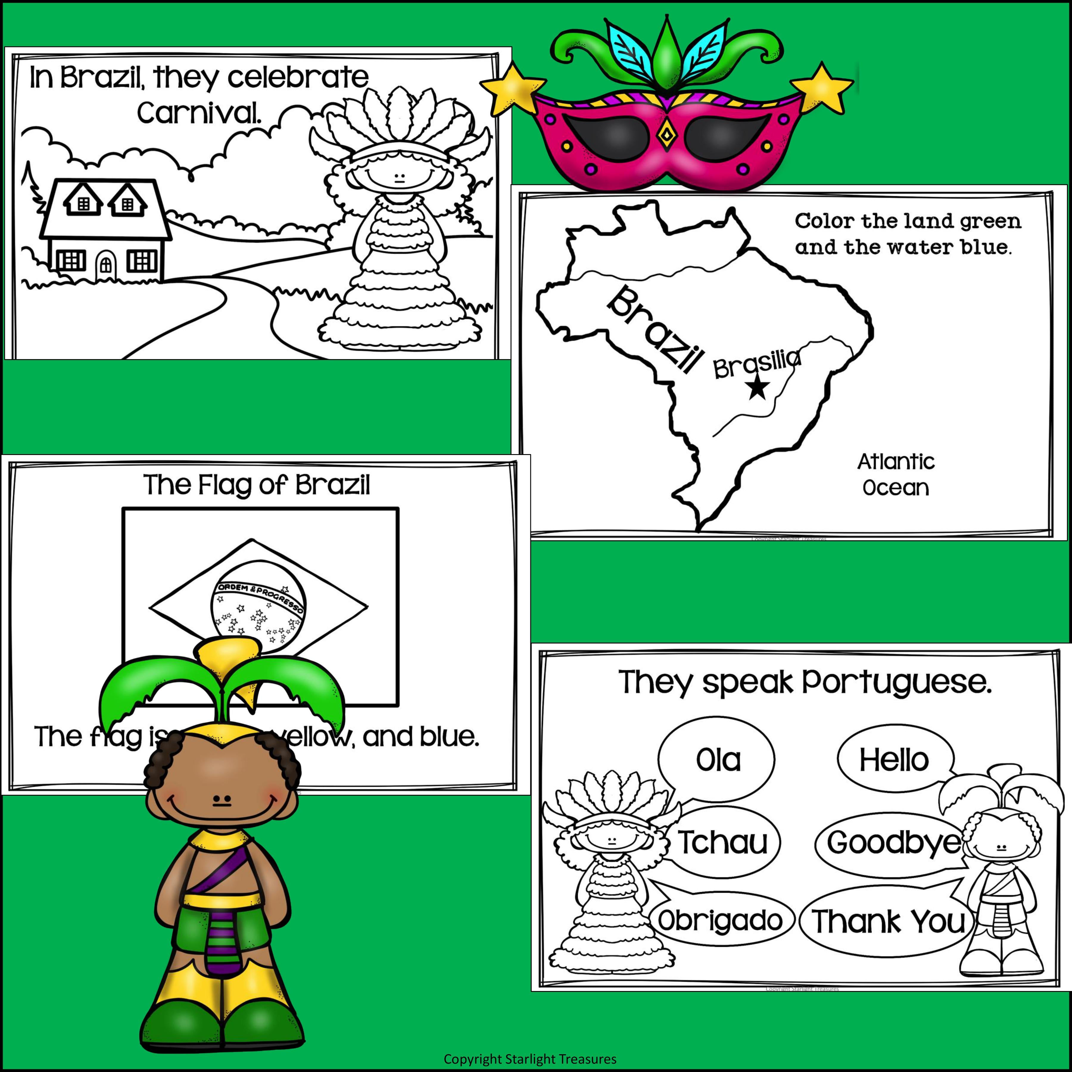 Carnival in Brazil Mini Book for Early Readers