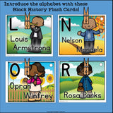Alphabet Flash Cards for Early Readers - Black History Month