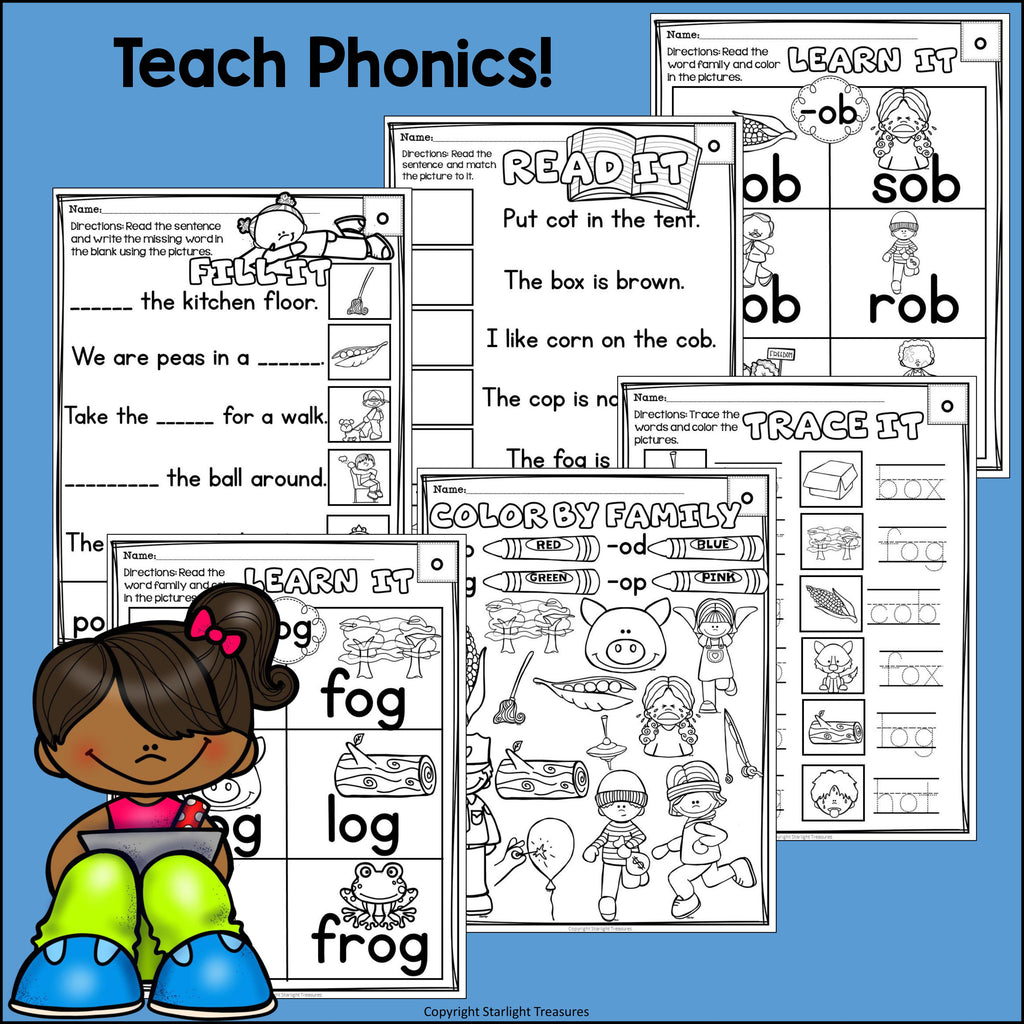 Short O Worksheets and Activities for Early Readers