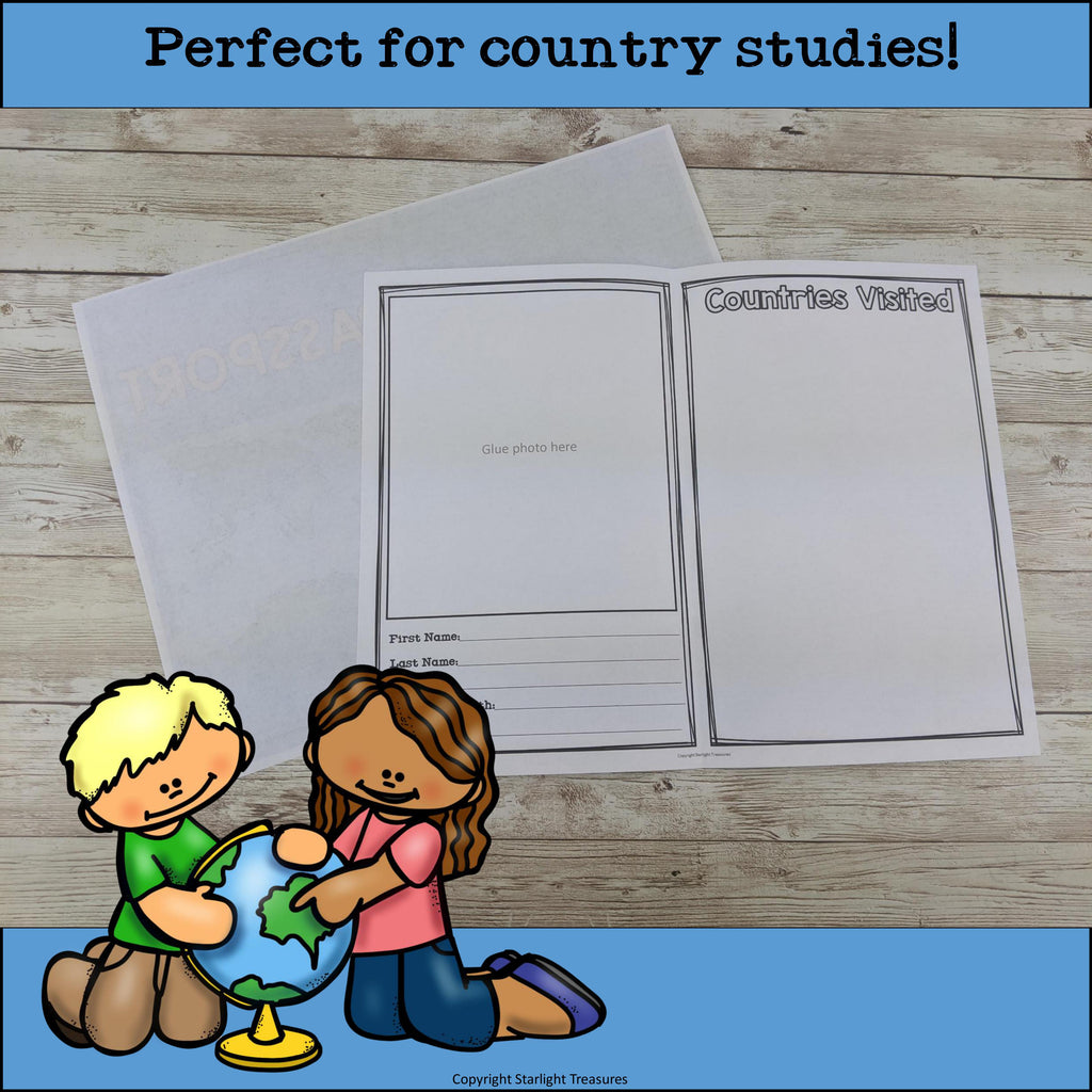 International Passport Mini Book for Early Readers FREEBIE