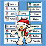 Snowmen Name Tags - Editable