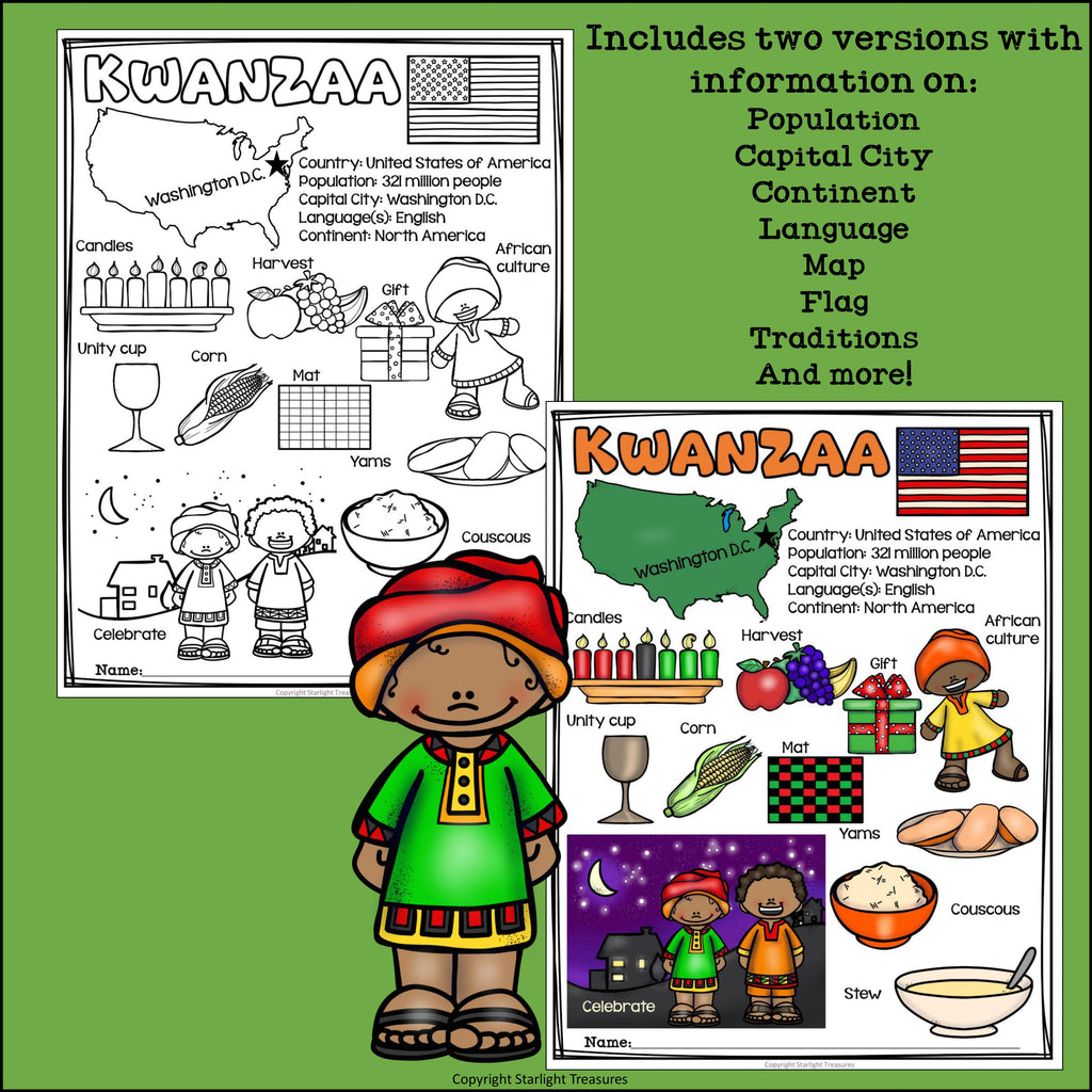 Kwanzaa Fact Sheet for Early Readers