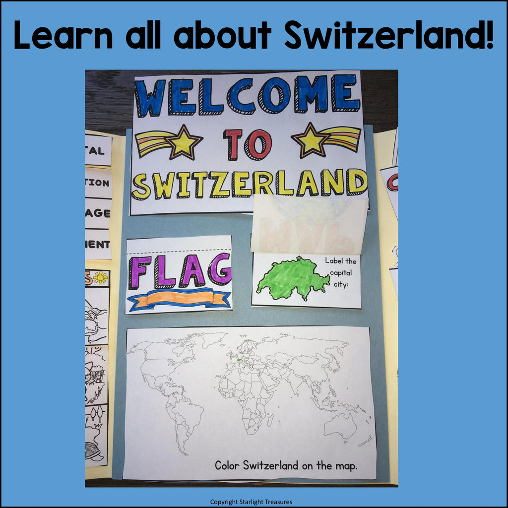 Switzerland Lapbook for Early Learners - A Country Study