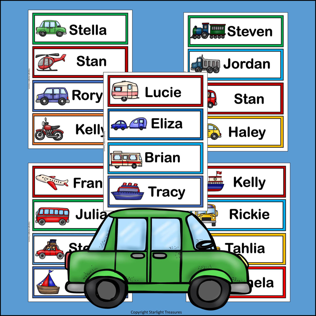 Road Trip Name Tags - Editable