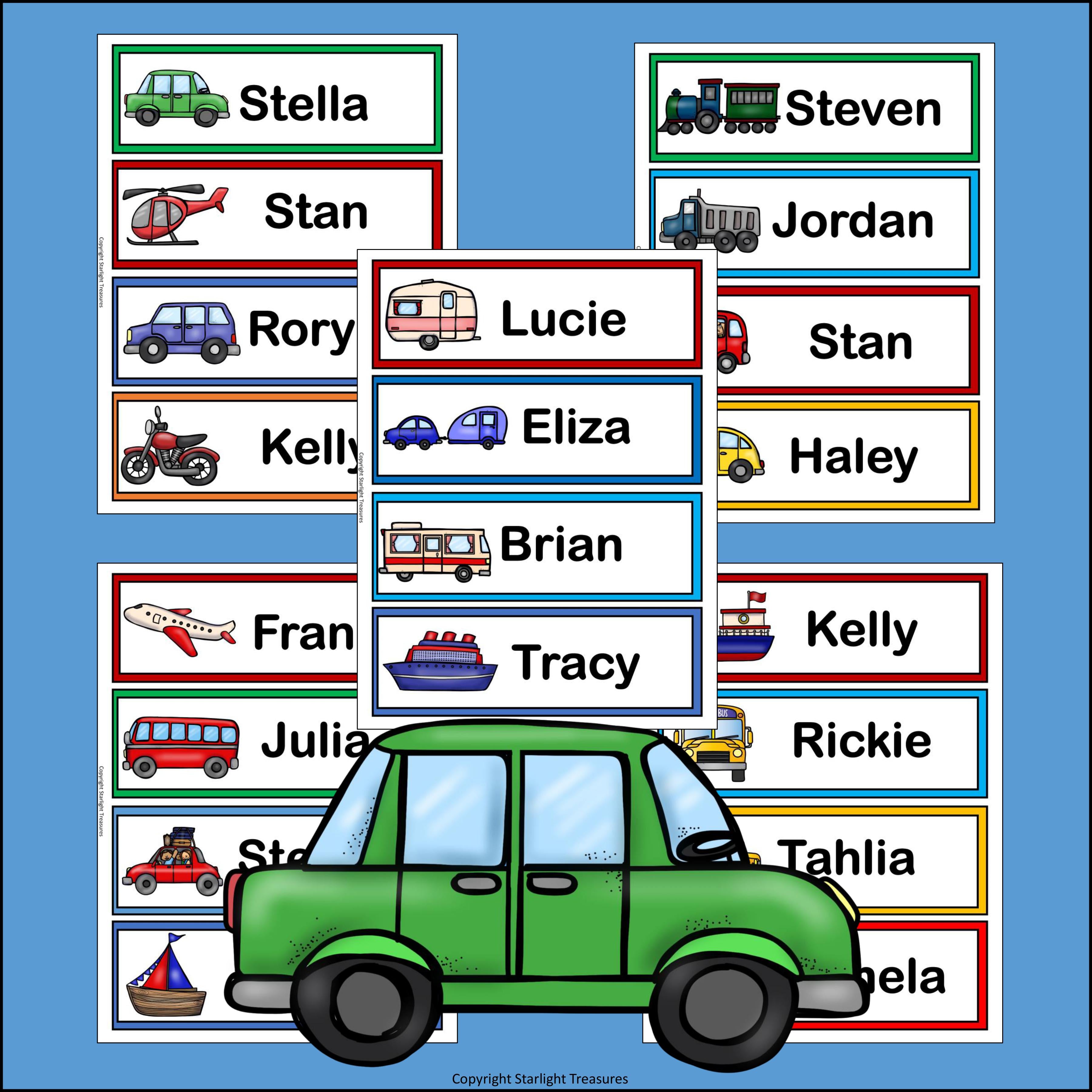 Road Trip Name Tags - Editable