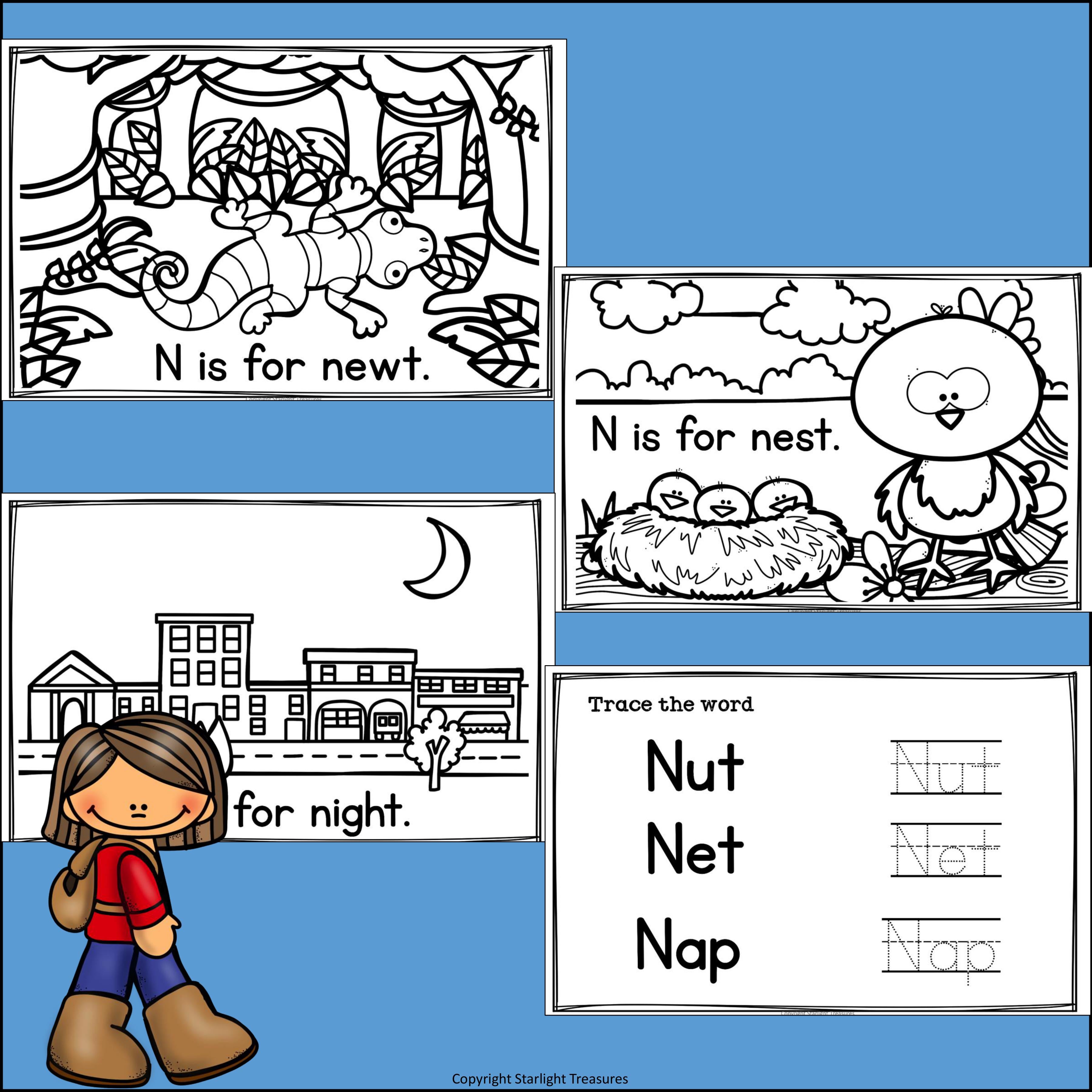 Alphabet Letter of the Week: The Letter N Mini Book