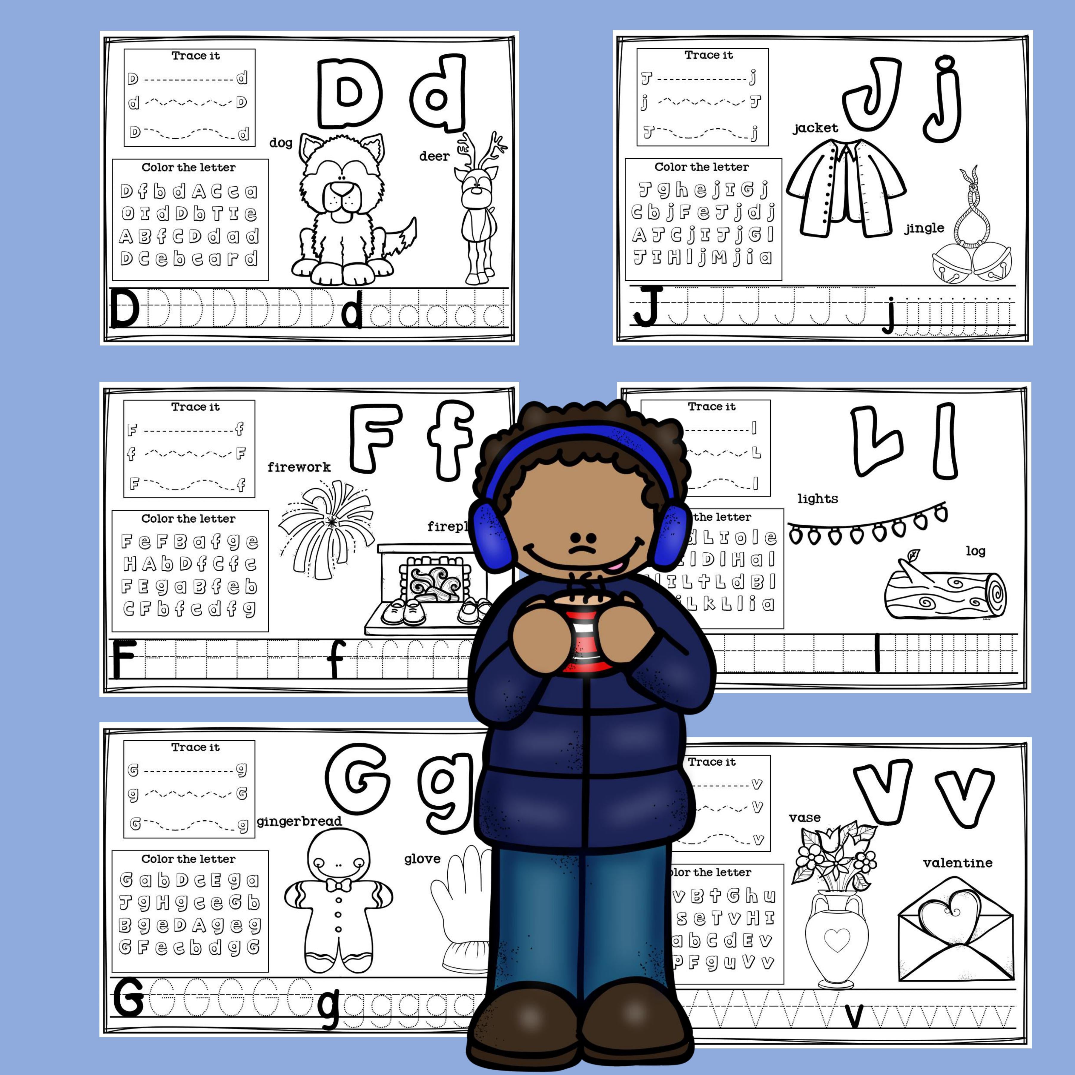 Worksheets A-Z Winter Theme
