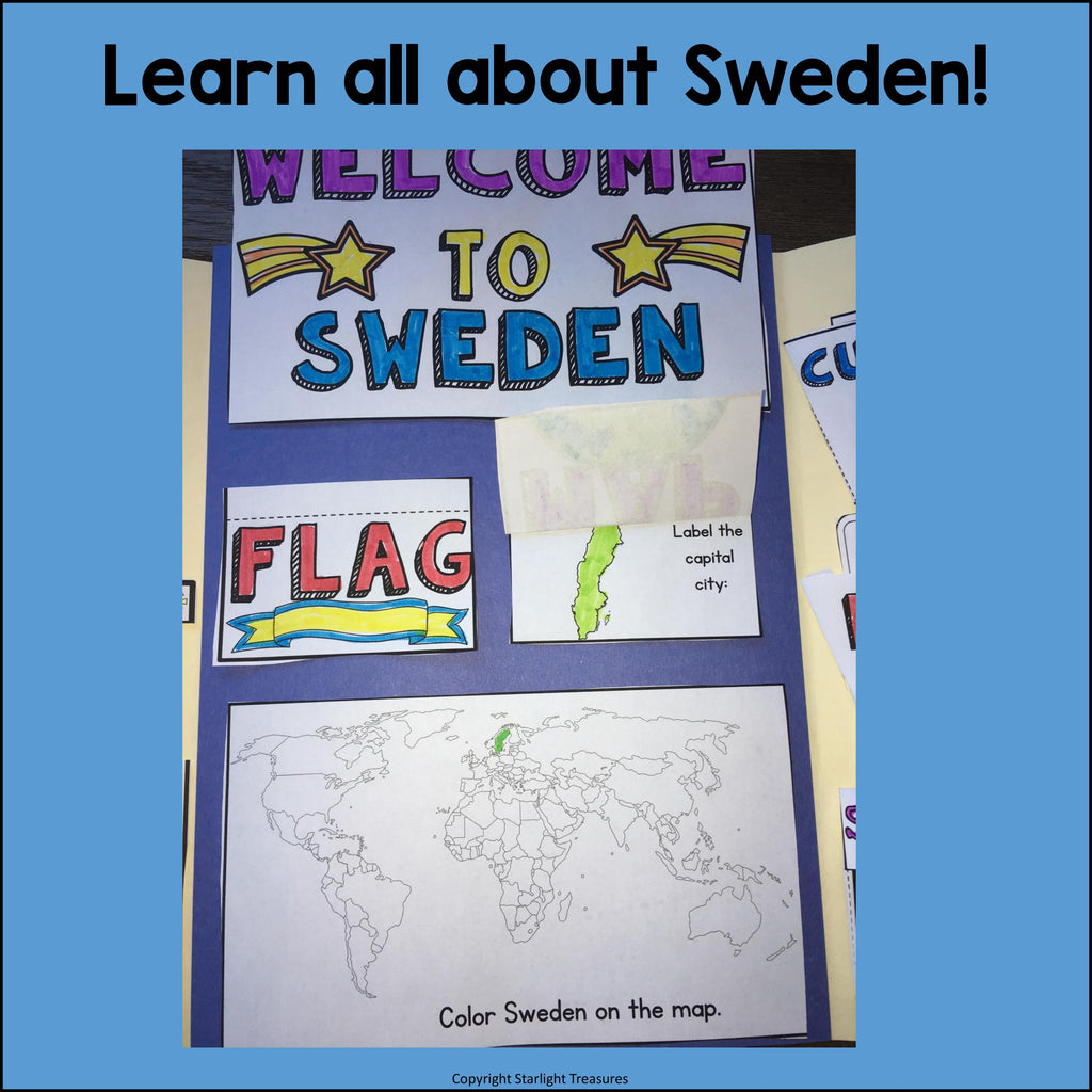 Sweden Lapbook for Early Learners - A Country Study