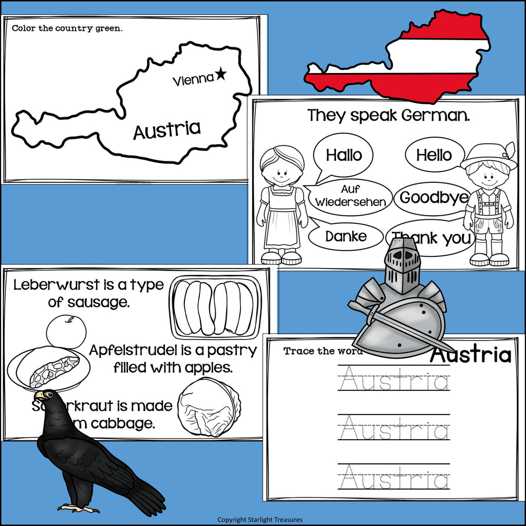 Austria Mini Book for Early Readers - A Country Study