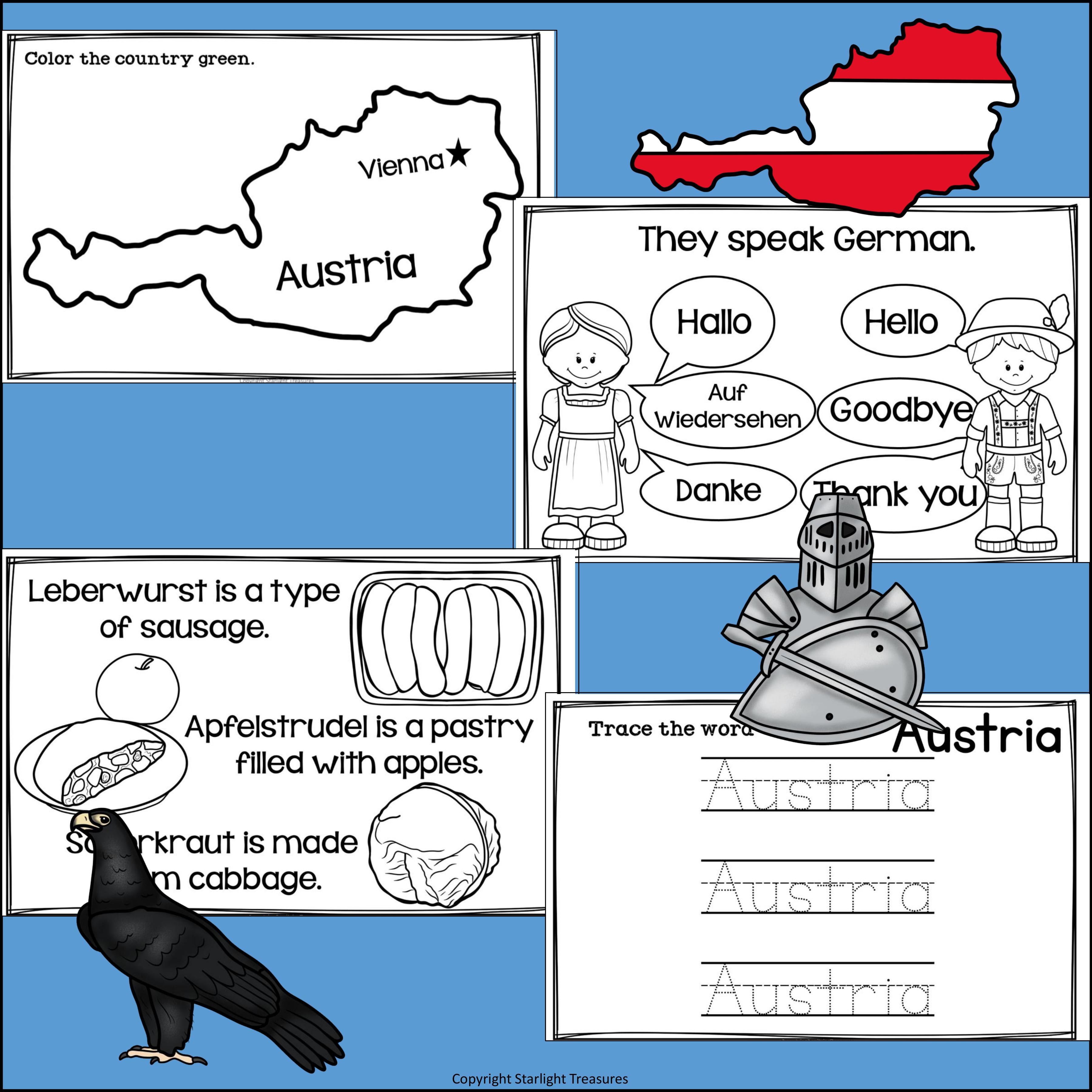 Austria Mini Book for Early Readers - A Country Study