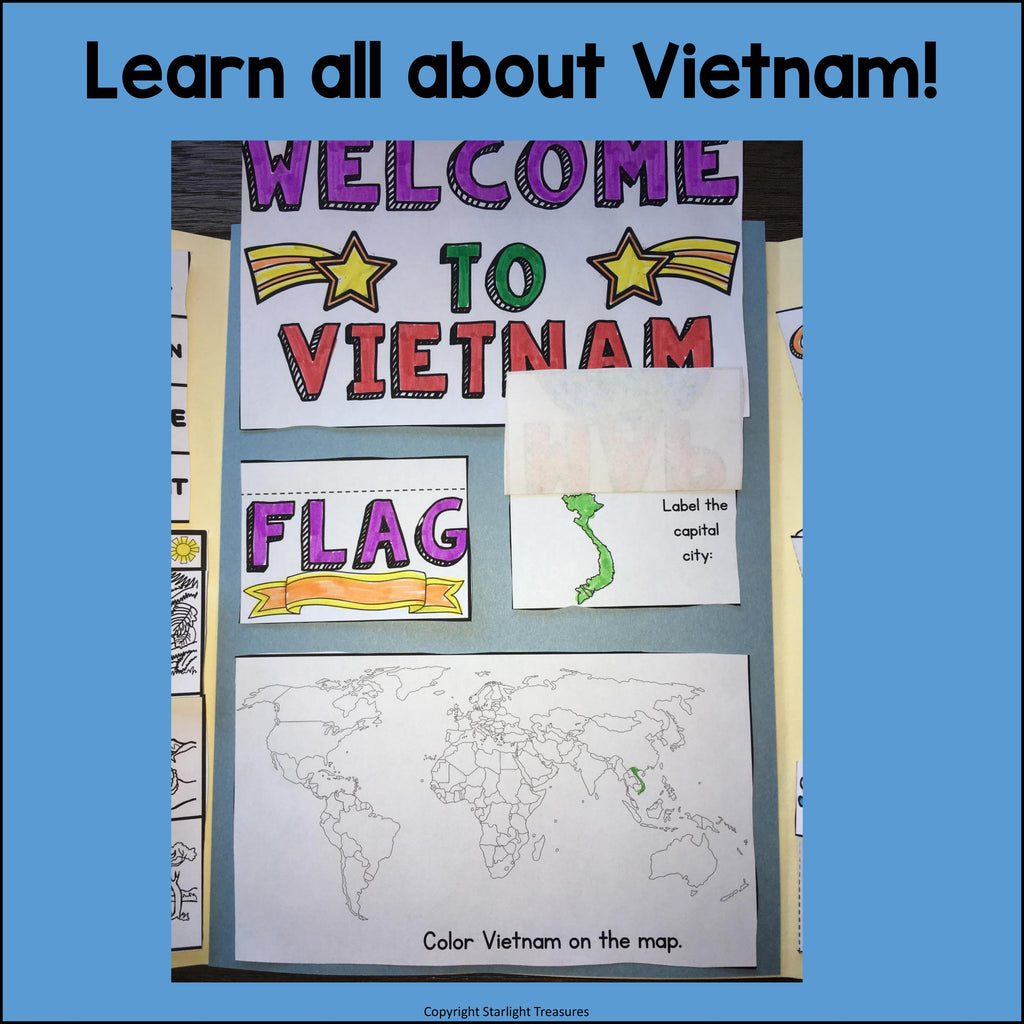 Vietnam Lapbook for Early Learners - A Country Study