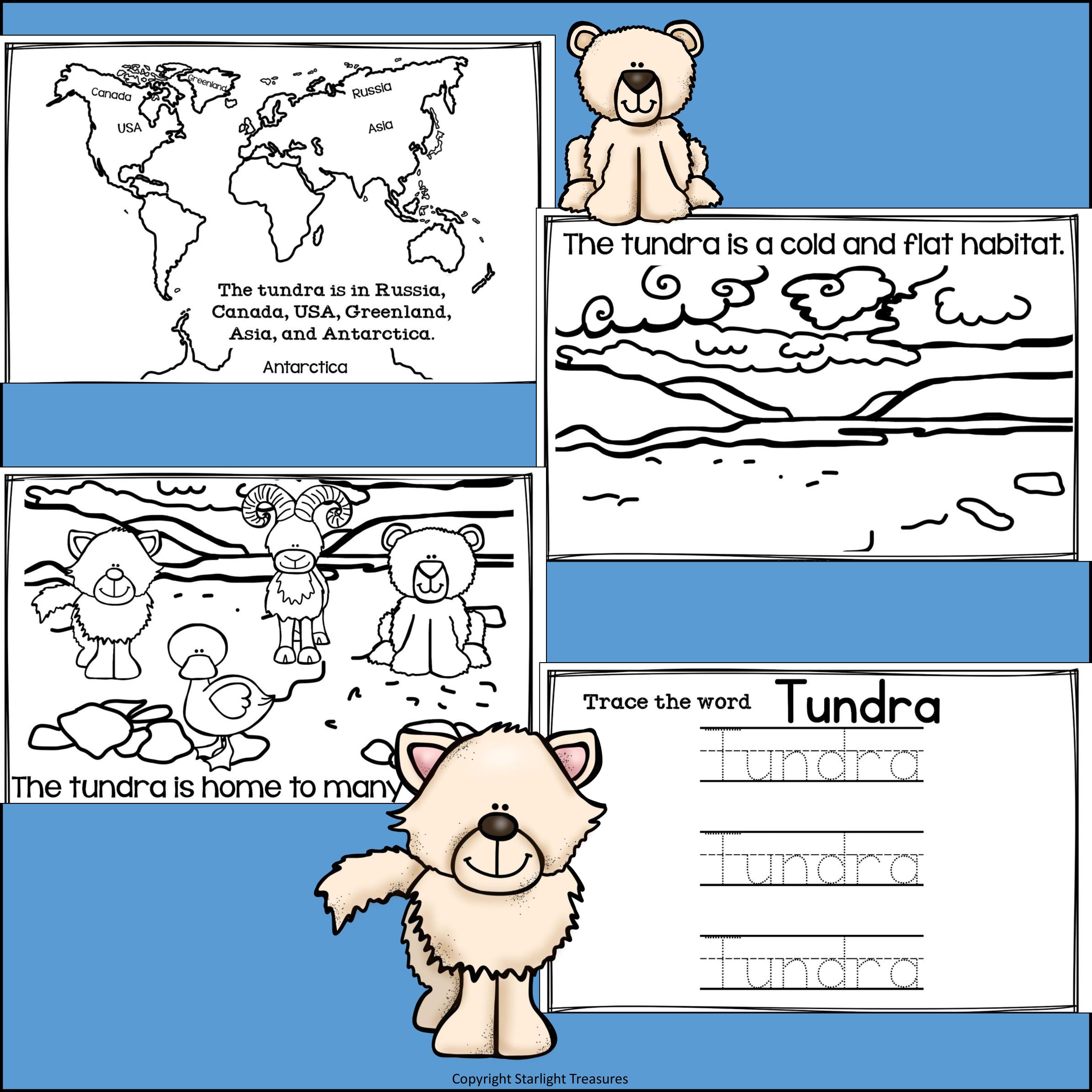 The Tundra Mini Book for Early Readers: Tundra Animals