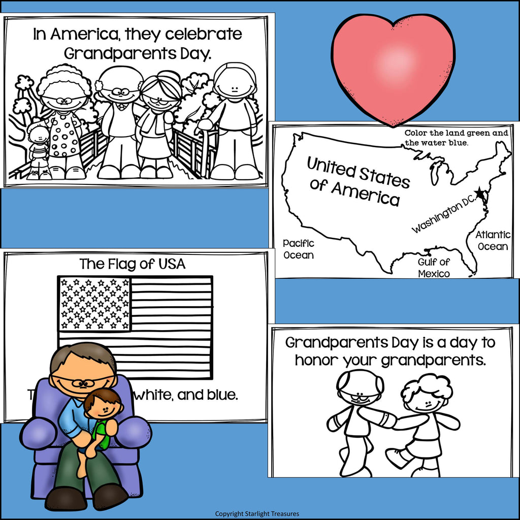 Grandparents Day Mini Book for Early Readers