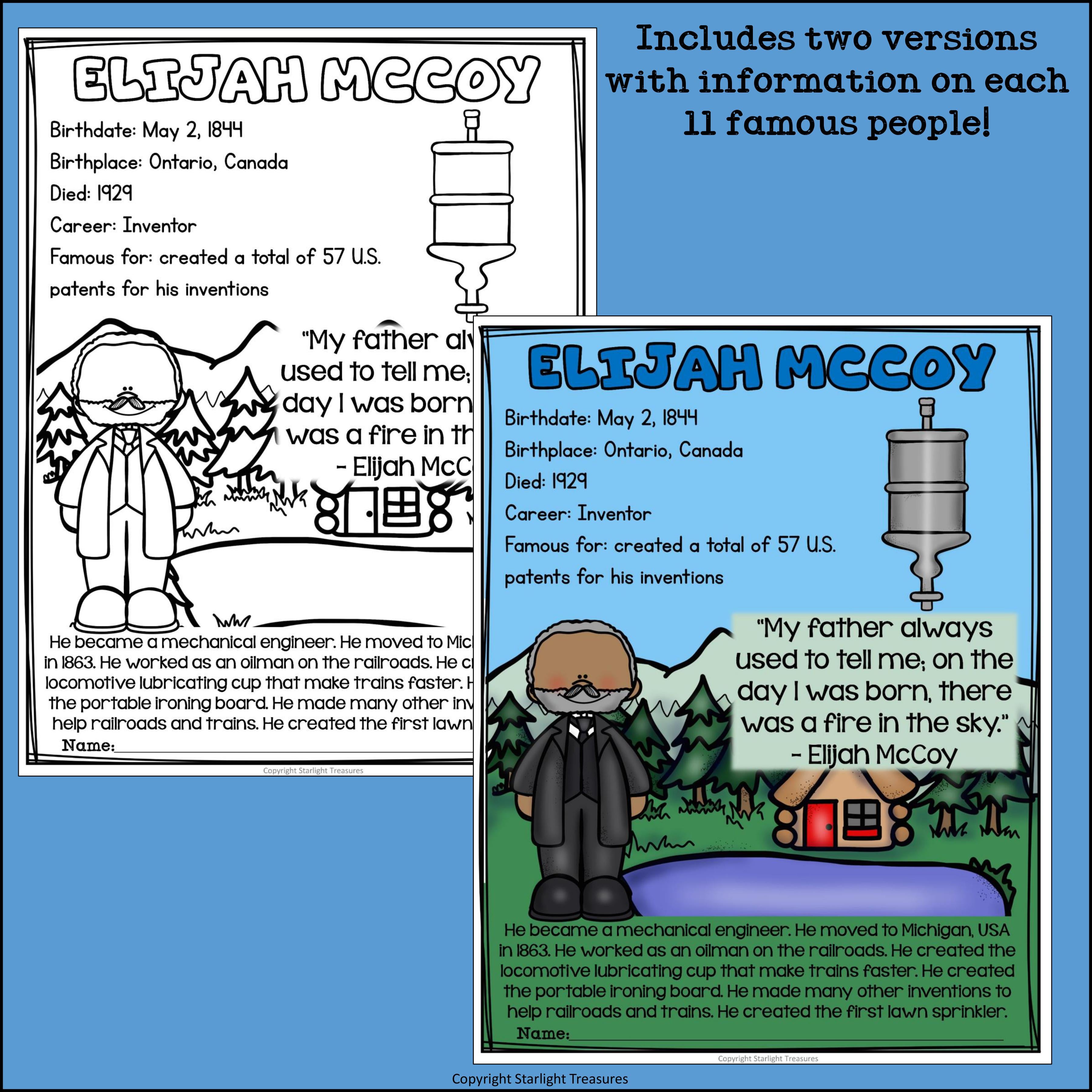 Inventors Fact Sheets for Early Readers