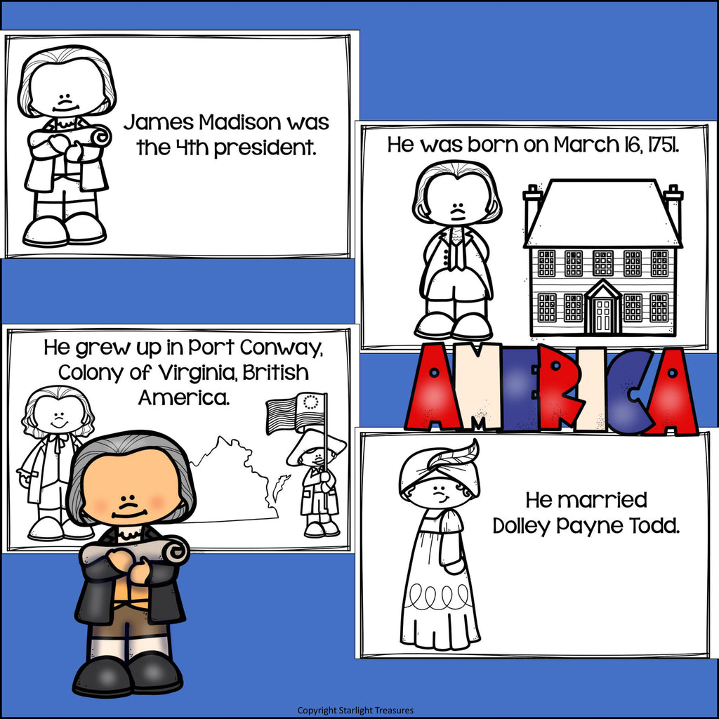James Madison Mini Book for Early Readers: Presidents' Day