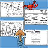 The Ocean Mini Book for Early Readers: Ocean Animals