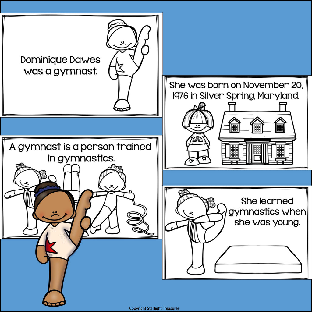 Dominique Dawes Mini Book for Early Readers: Women's History Month