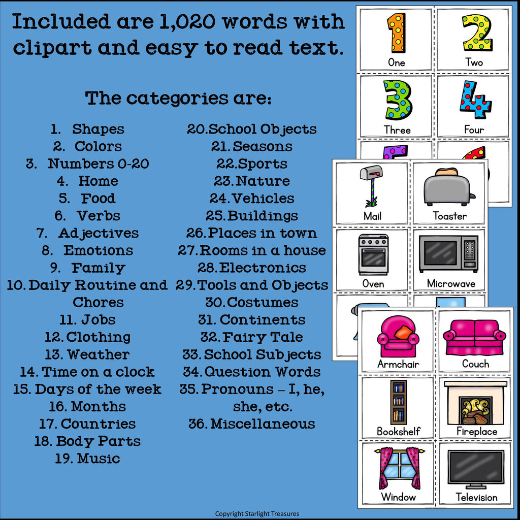 Over 1,000 English Vocabulary Flash Cards