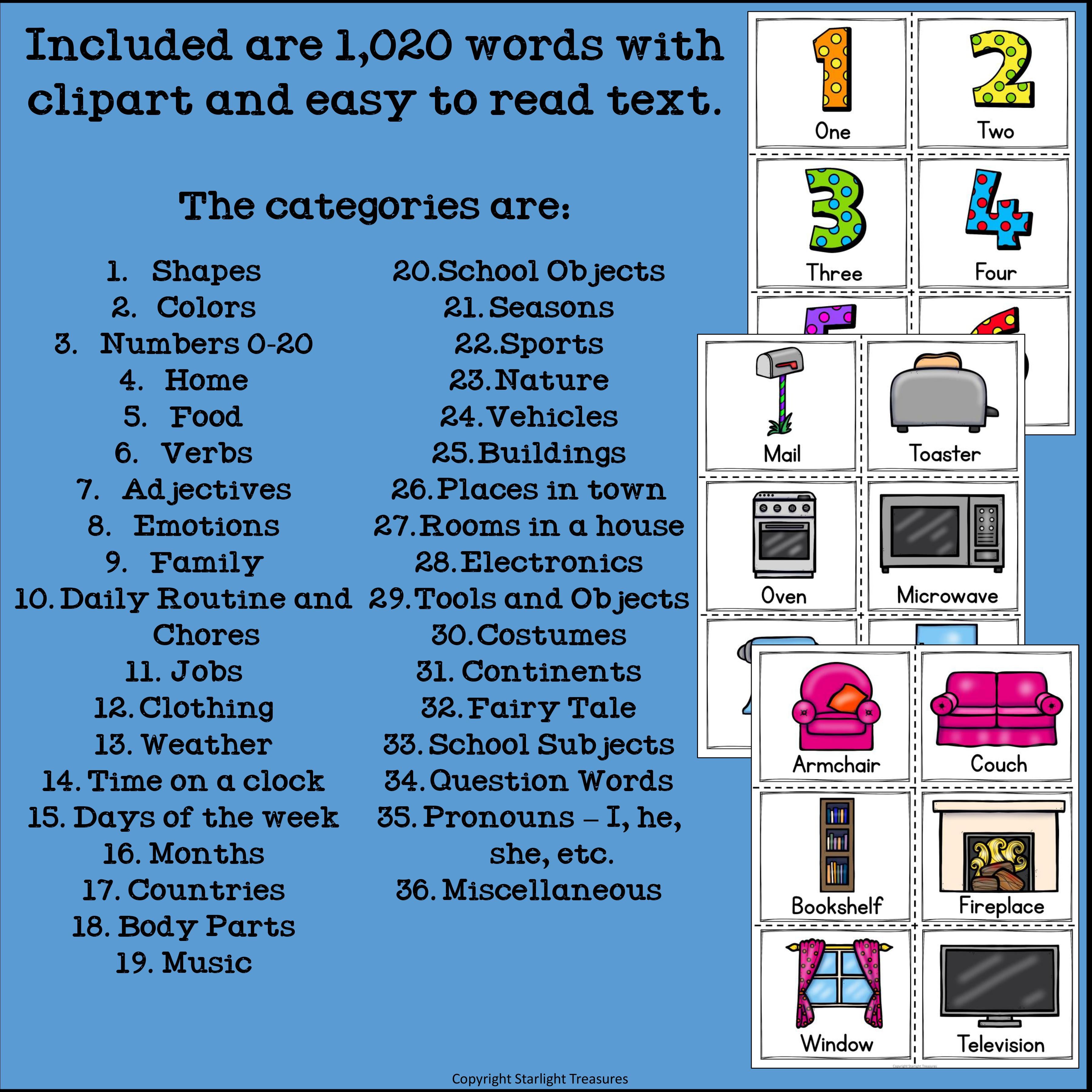 Over 1,000 English Vocabulary Flash Cards