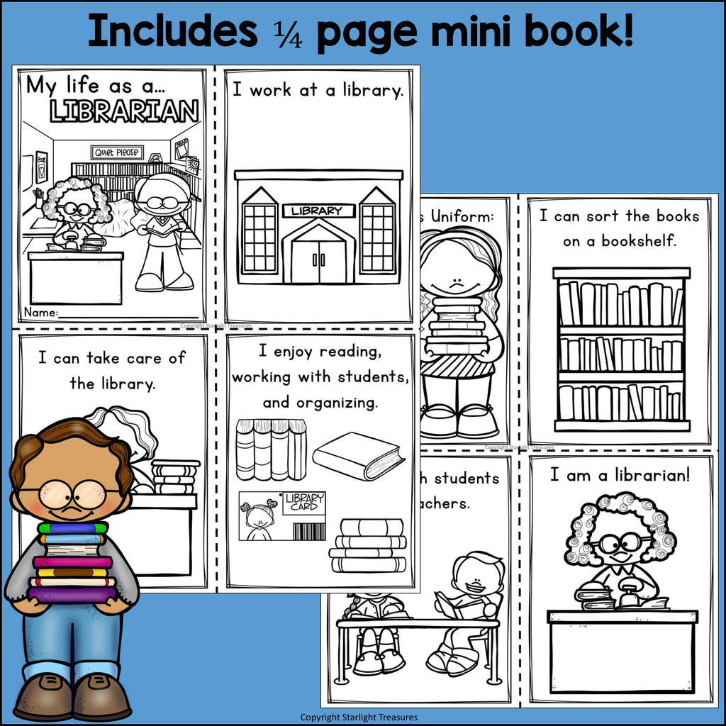 Librarian Mini Book for Early Readers