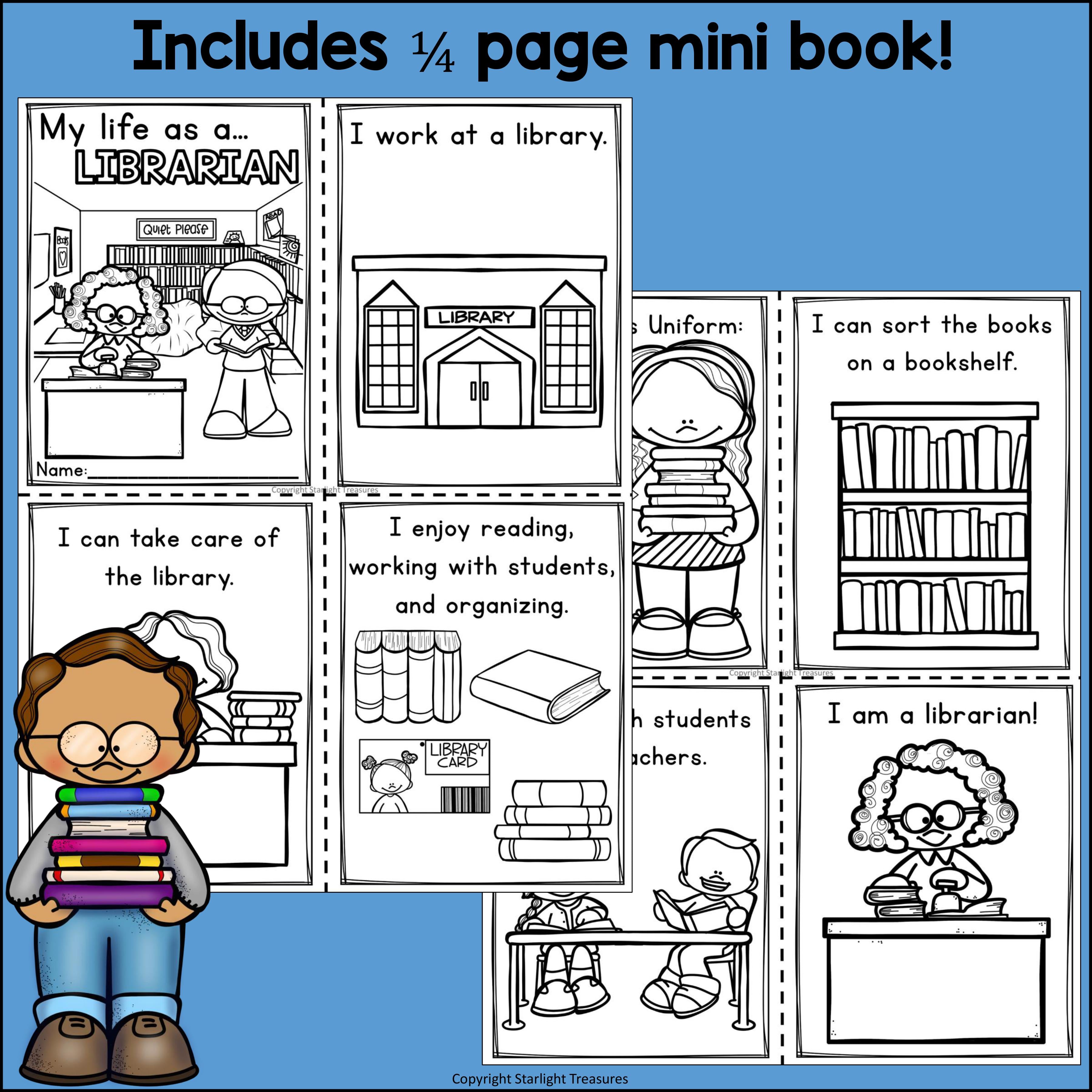 Librarian Mini Book for Early Readers