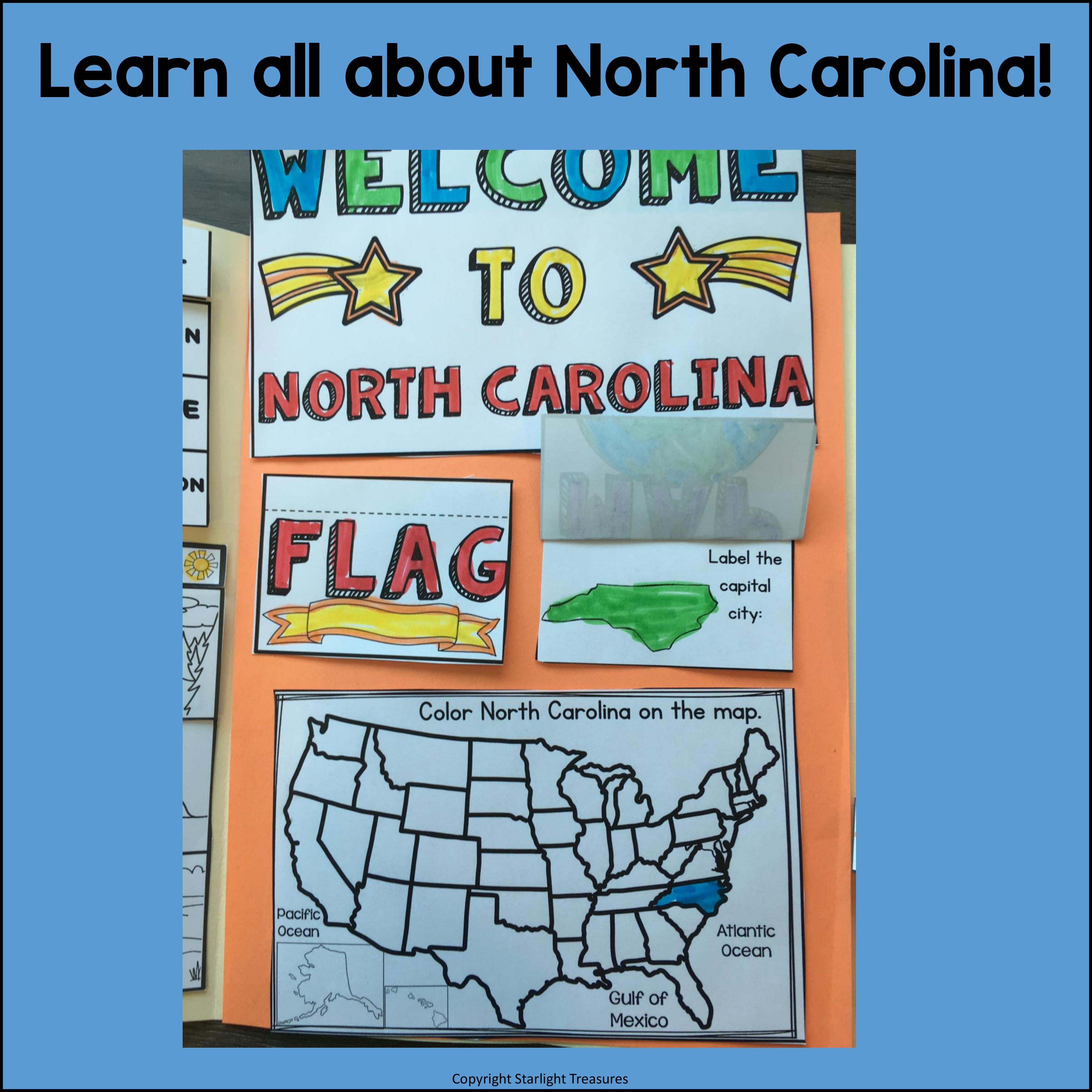 North Carolina Lapbook for Early Learners - A State Study