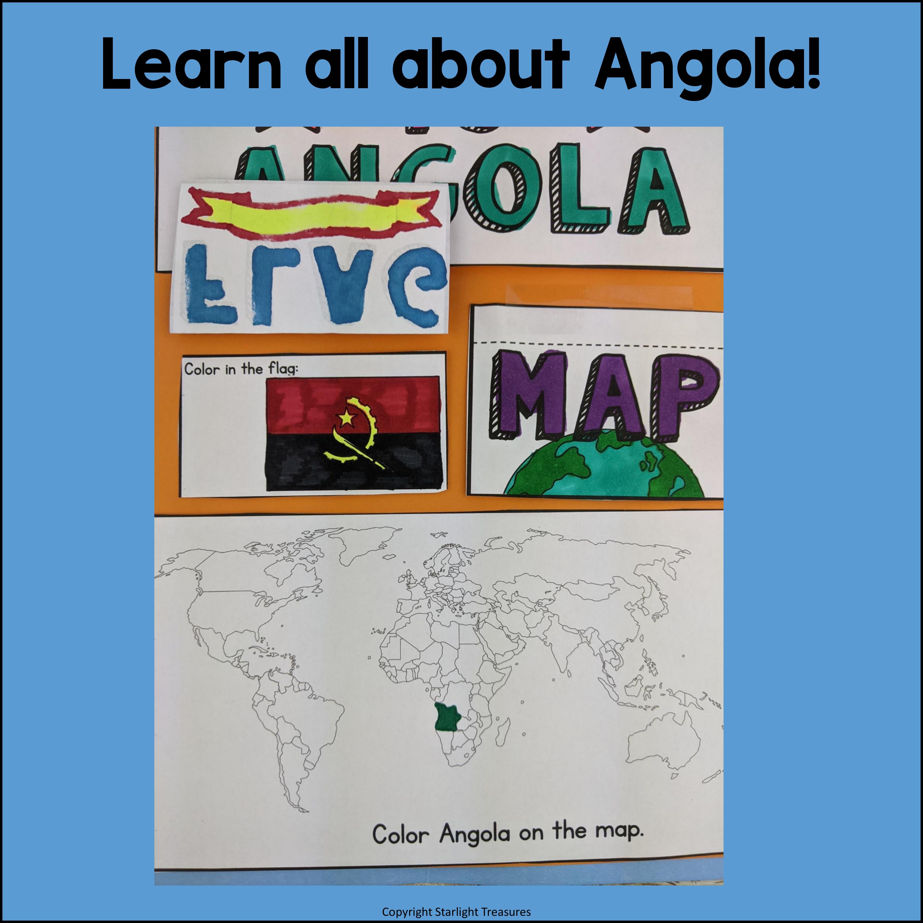 Angola Lapbook for Early Learners - A Country Study