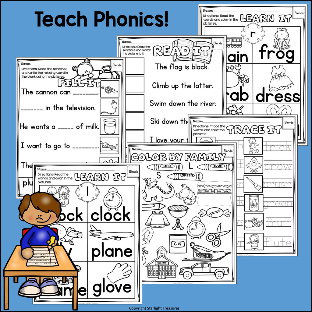Beginning Blends Worksheets and Activities for Early Readers