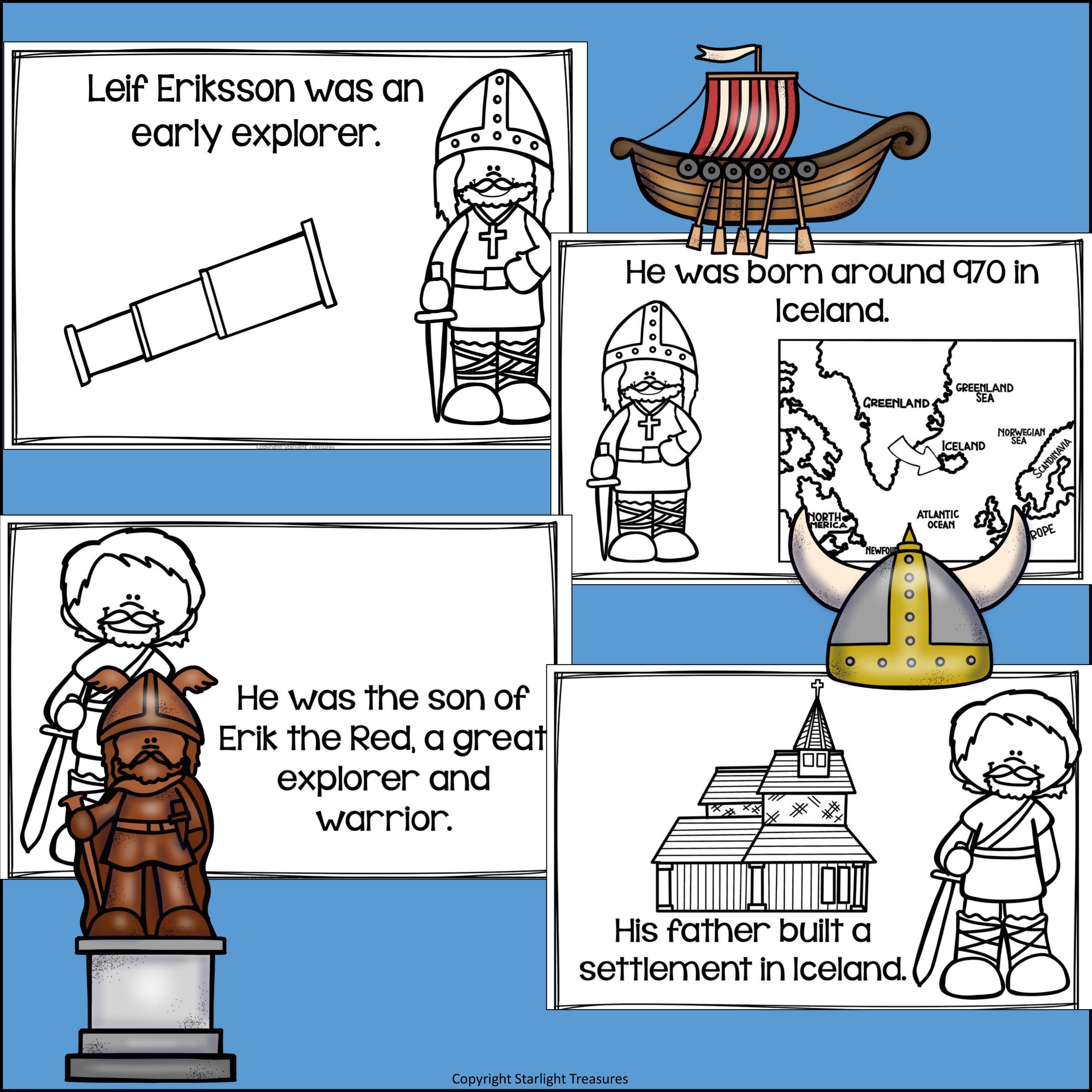Leif Eriksson Mini Book for Early Readers: Early Explorers