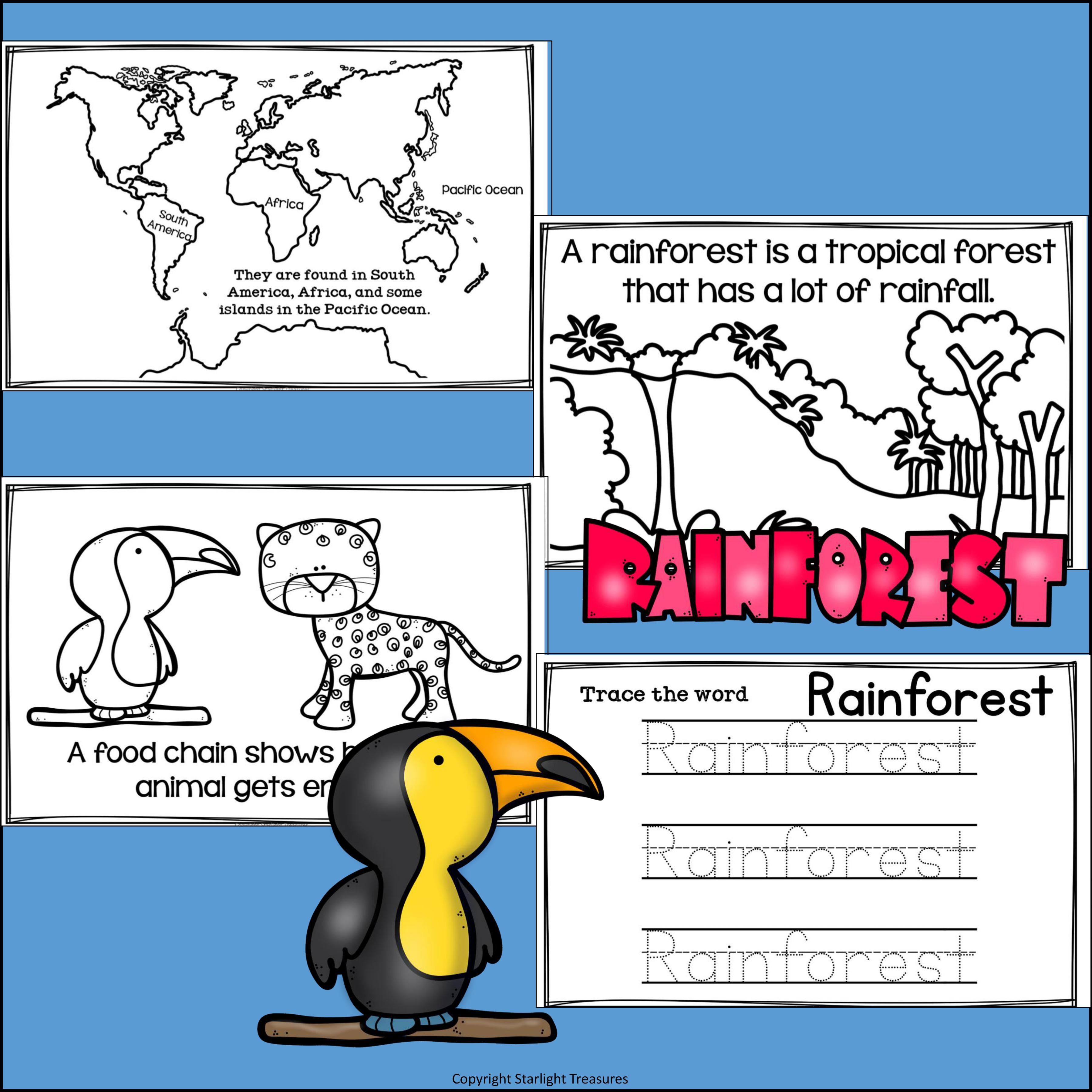 Rainforest Food Chain Mini Book for Early Readers - Food Chains