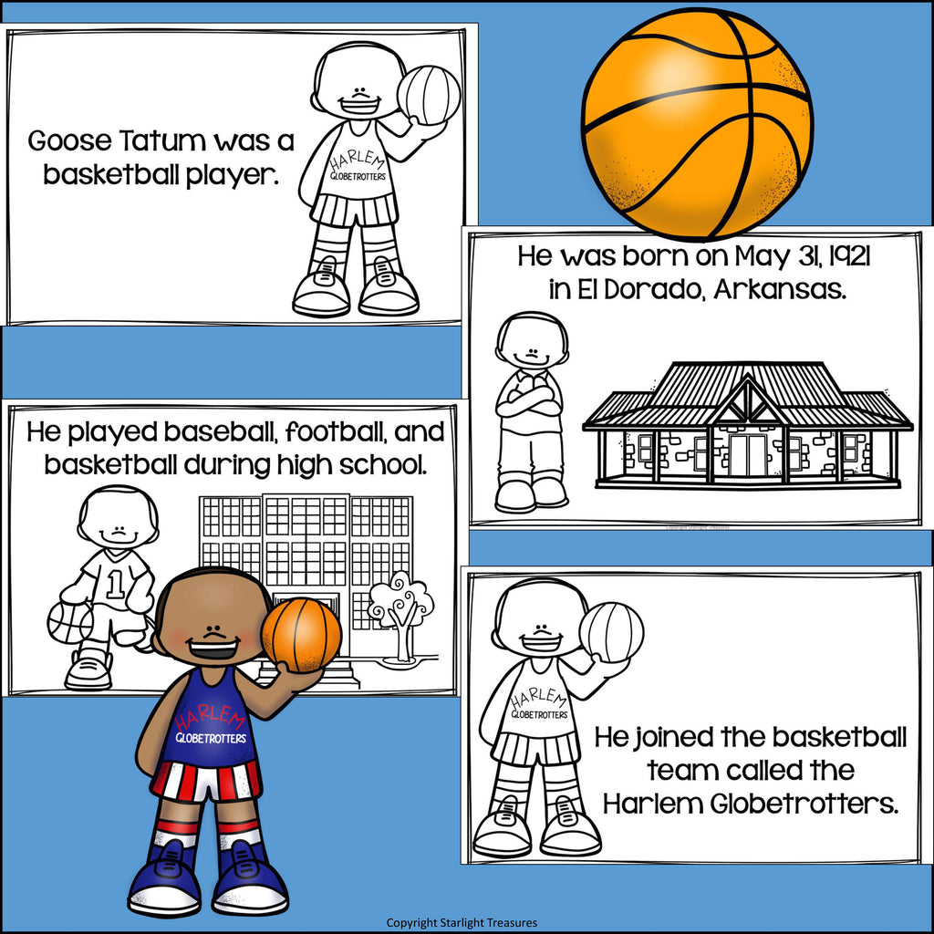 Goose Tatum Mini Book for Early Readers: Black History Month