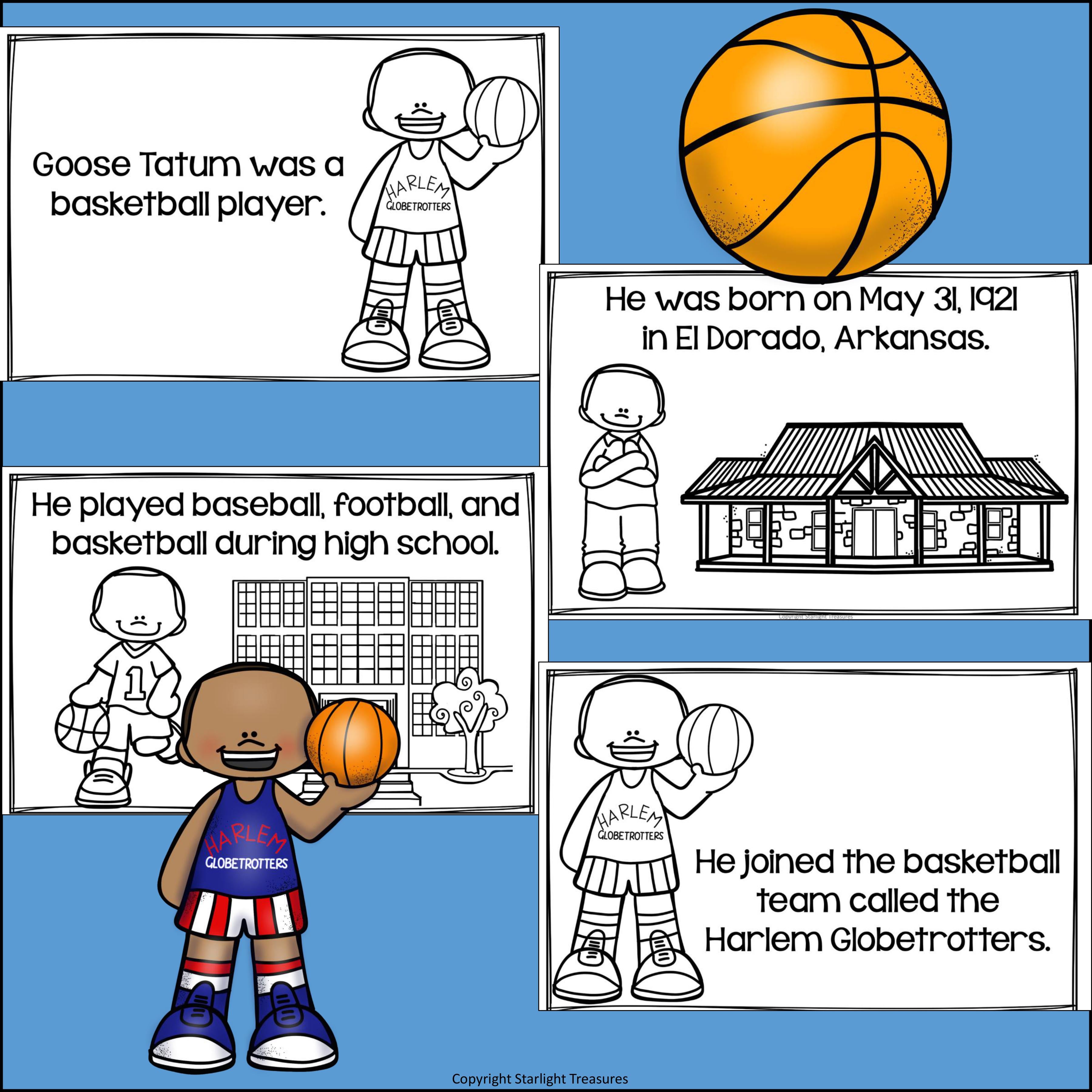 Goose Tatum Mini Book for Early Readers: Black History Month