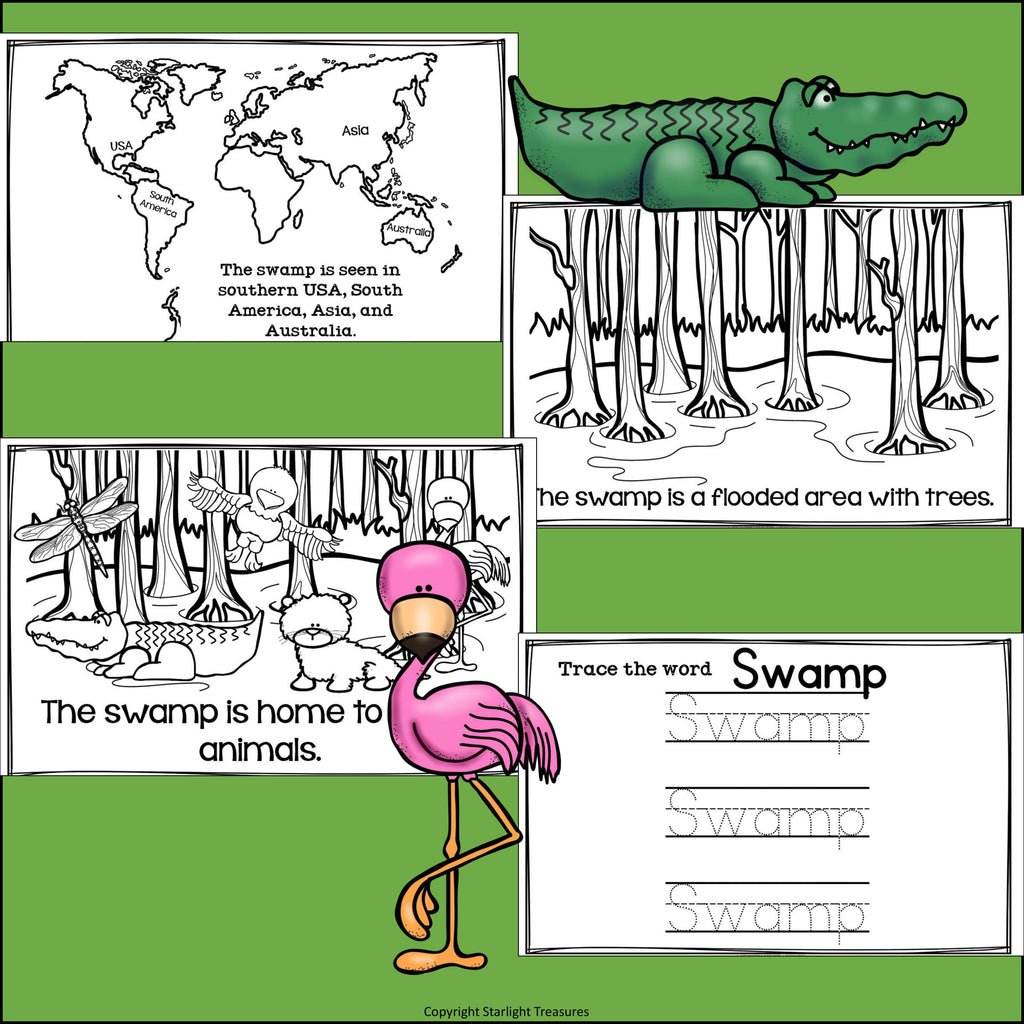 The Swamp Mini Book for Early Readers: Swamp Animals