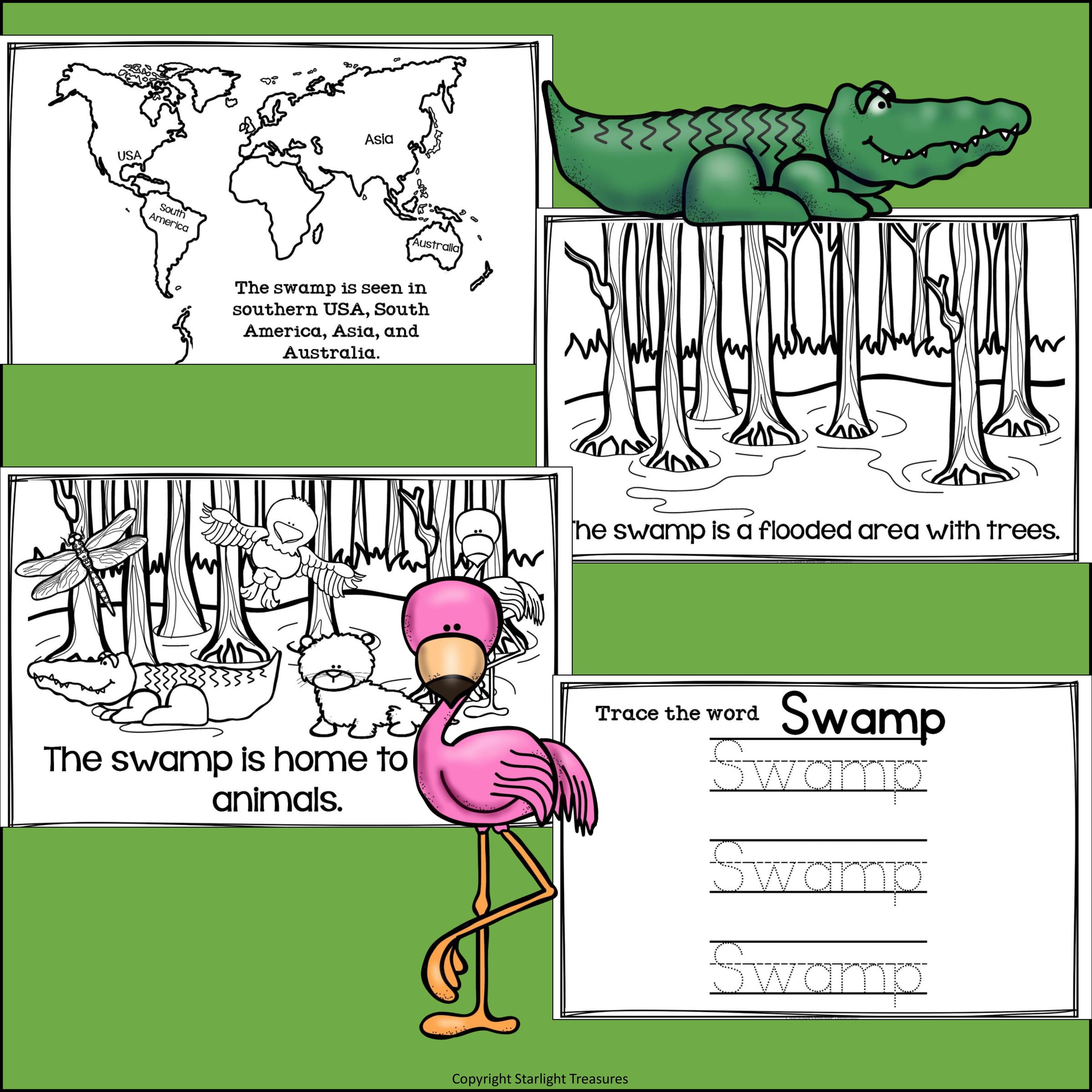 The Swamp Mini Book for Early Readers: Swamp Animals